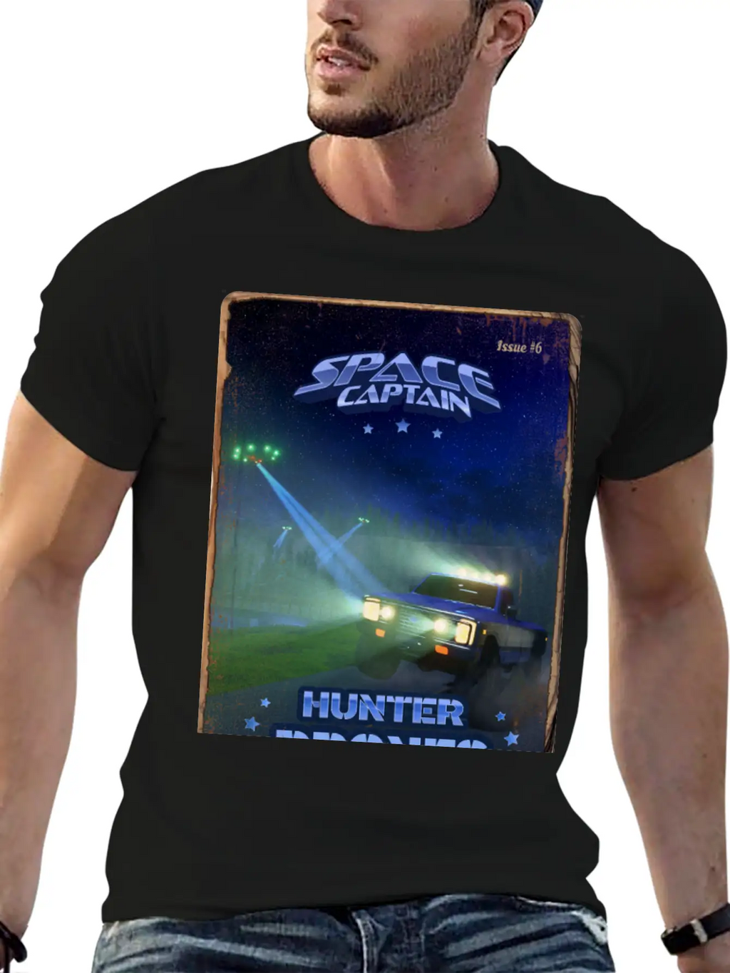 Retro Style Magazine Cover SpaceCaptain Issue 6 Classic Cotton Tee – Unisex Comfort For Any Season
