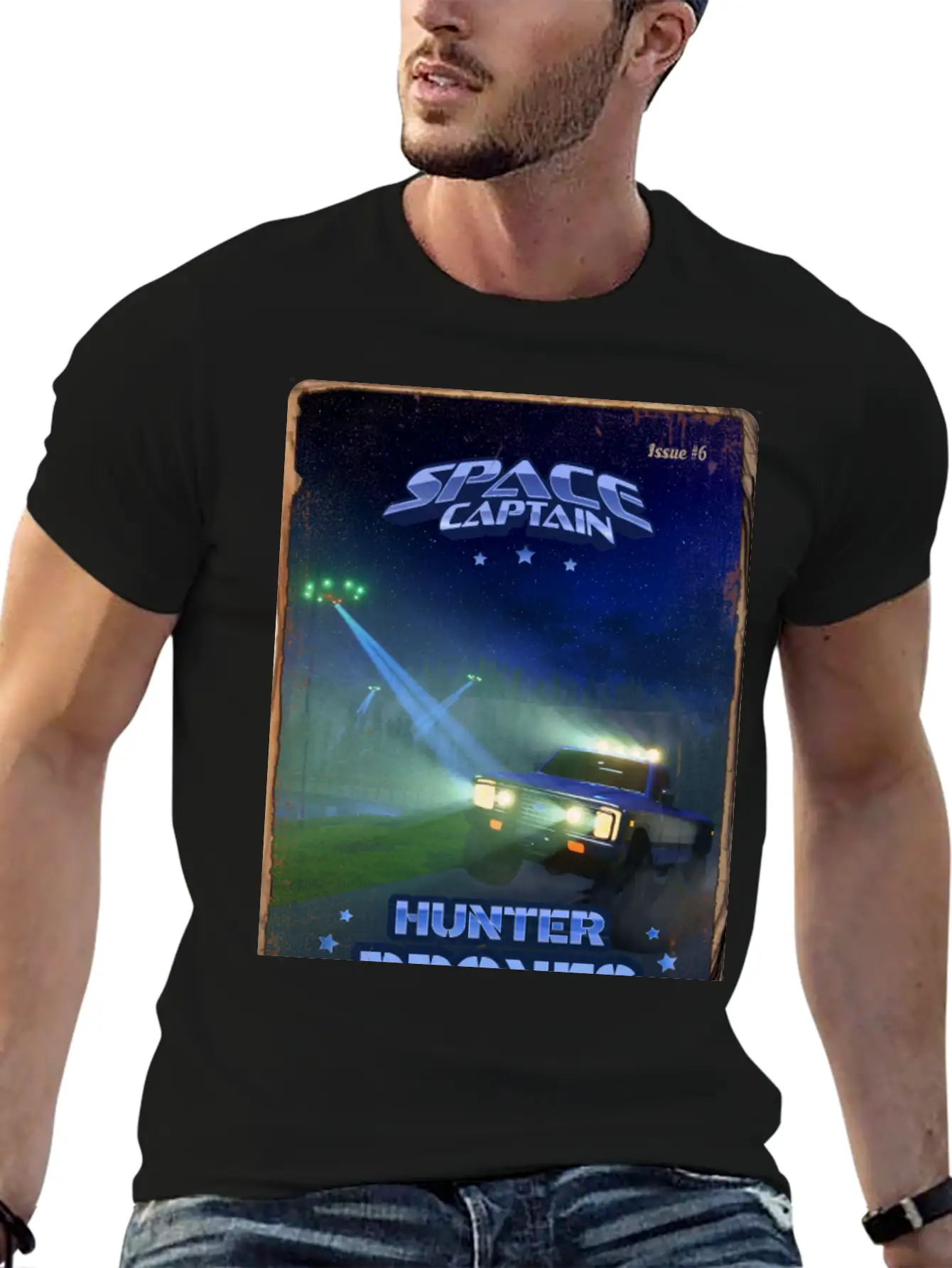 Retro Style Magazine Cover SpaceCaptain Issue 6 Classic Cotton Tee – Unisex Comfort For Any Season