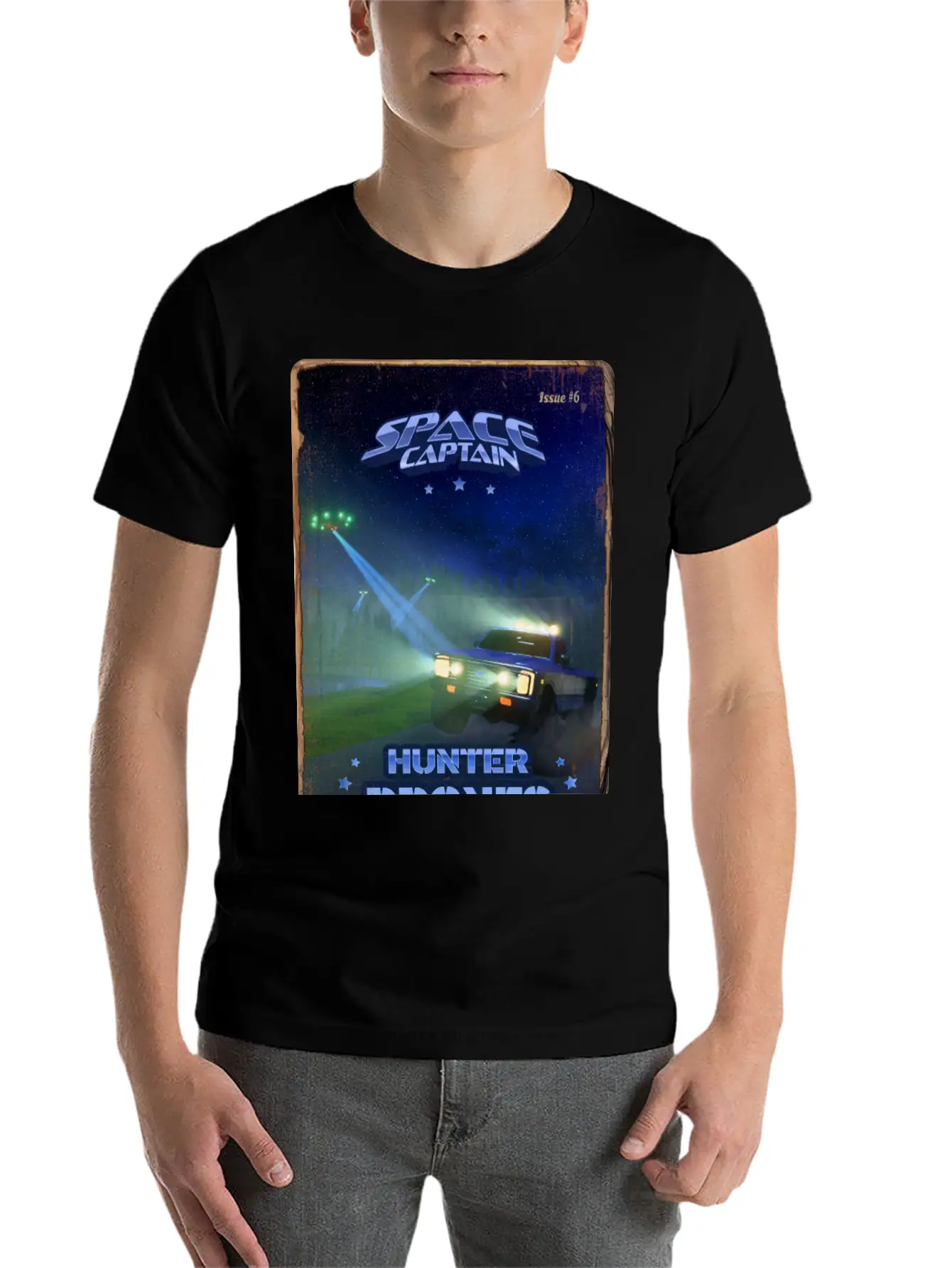 Retro Style Magazine Cover SpaceCaptain Issue 6 Classic Cotton Tee – Unisex Comfort For Any Season