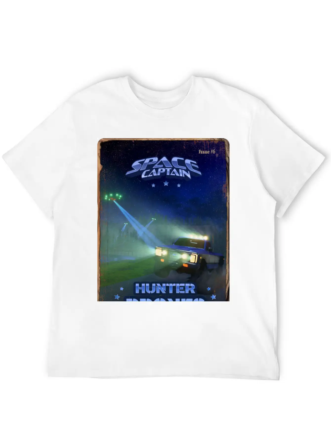 Retro Style Magazine Cover SpaceCaptain Issue 6 Classic Cotton Tee – Unisex Comfort For Any Season