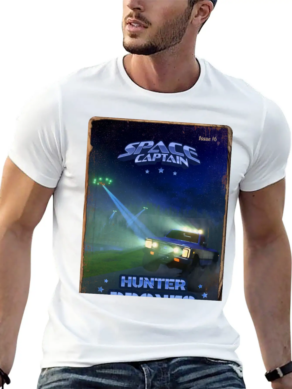 Retro Style Magazine Cover SpaceCaptain Issue 6 Classic Cotton Tee – Unisex Comfort For Any Season