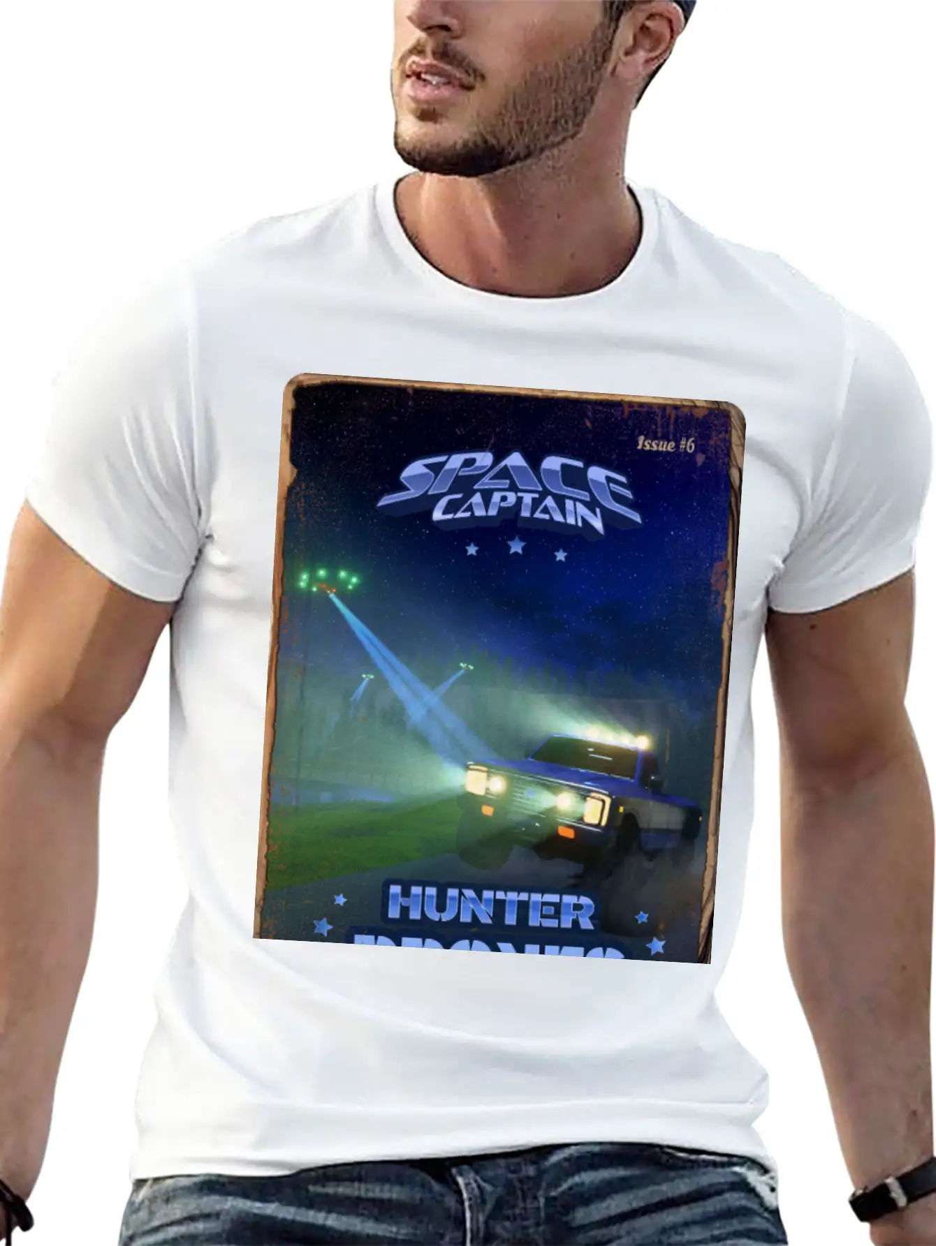 Retro Style Magazine Cover SpaceCaptain Issue 6 Classic Cotton Tee – Unisex Comfort For Any Season