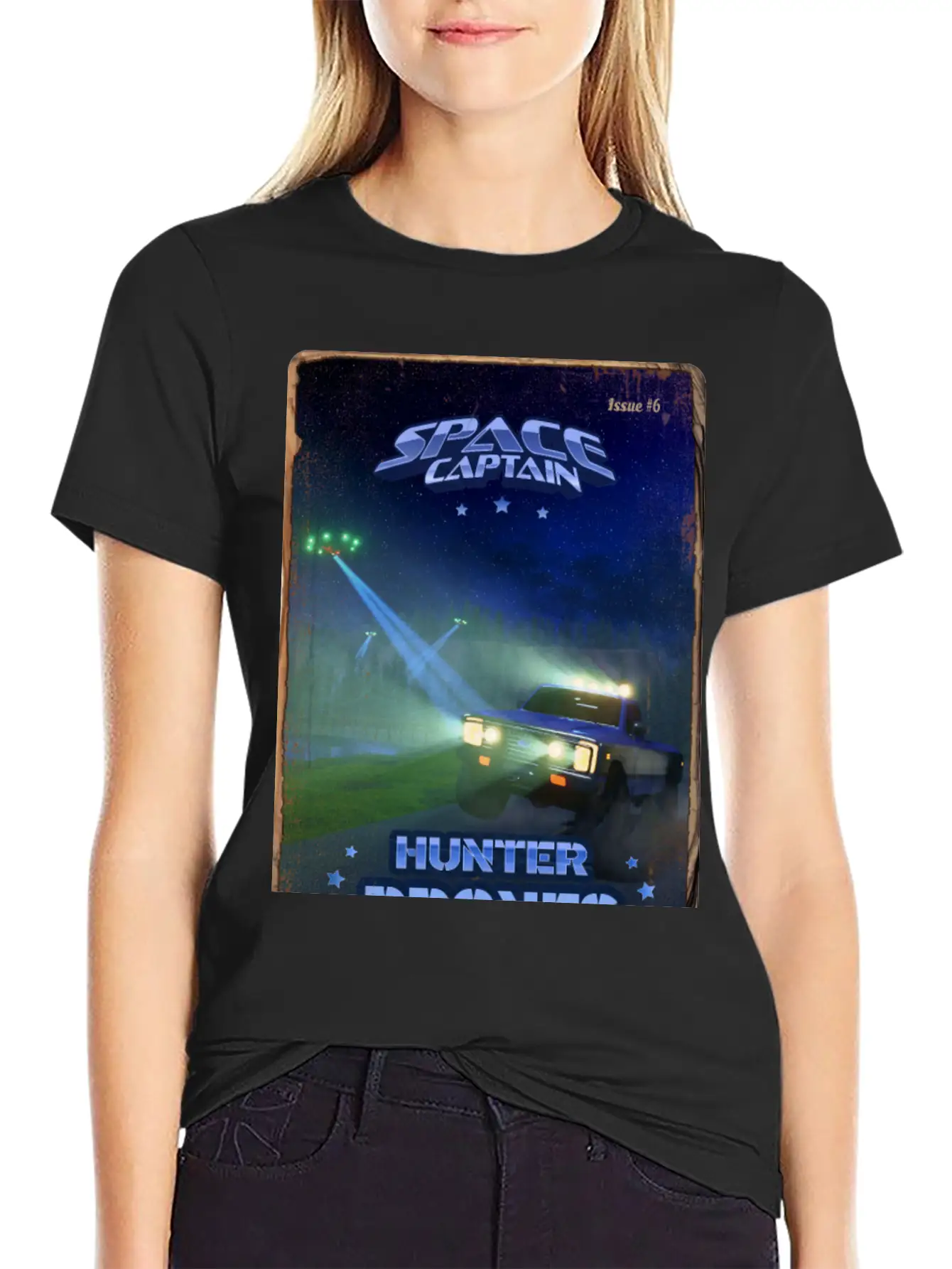 Retro Style Magazine Cover SpaceCaptain Issue 6 Classic Cotton Tee – Unisex Comfort For Any Season