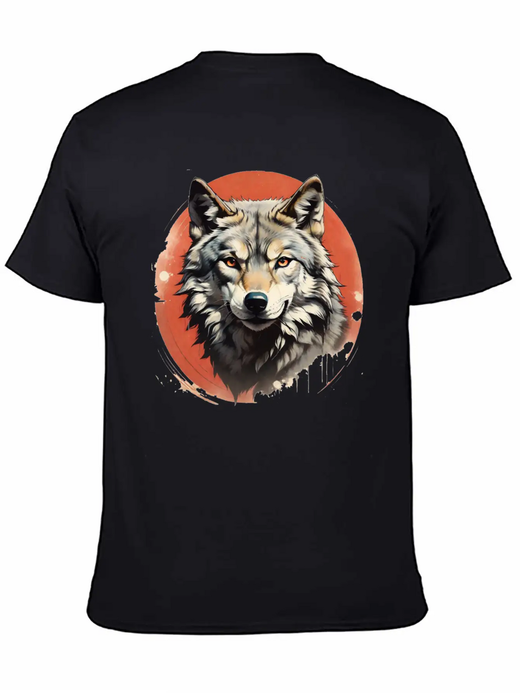 Retro Style Wolf Stylish Everyday T-Shirt – Unisex Basic Cotton Tee