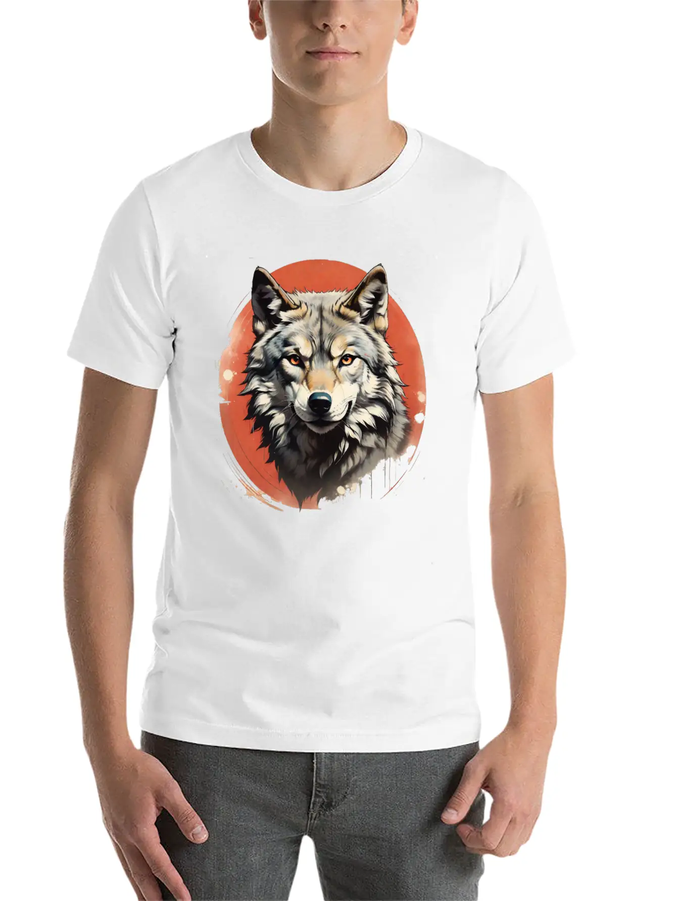 Retro Style Wolf Stylish Everyday T-Shirt – Unisex Basic Cotton Tee