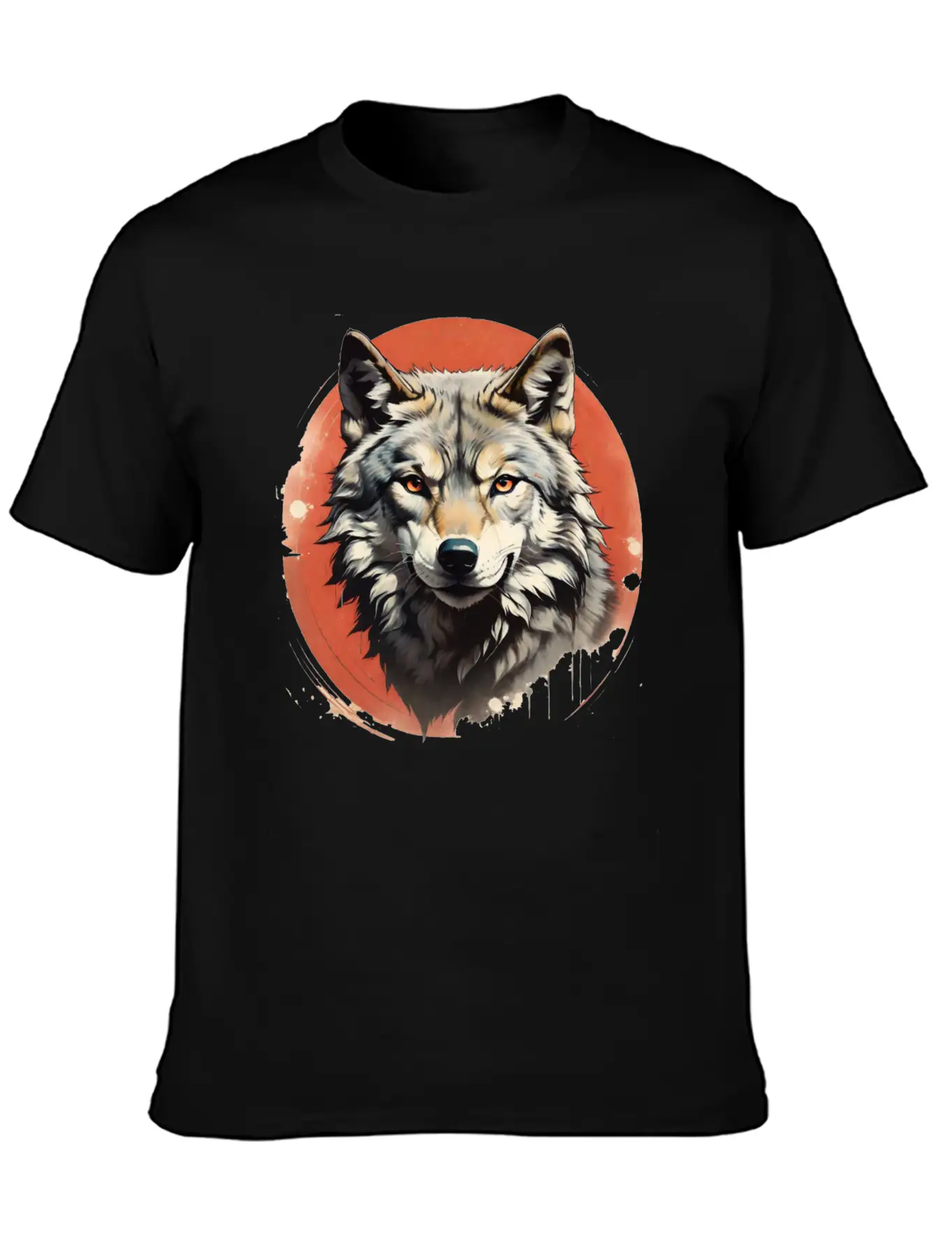 Retro Style Wolf Stylish Everyday T-Shirt – Unisex Basic Cotton Tee