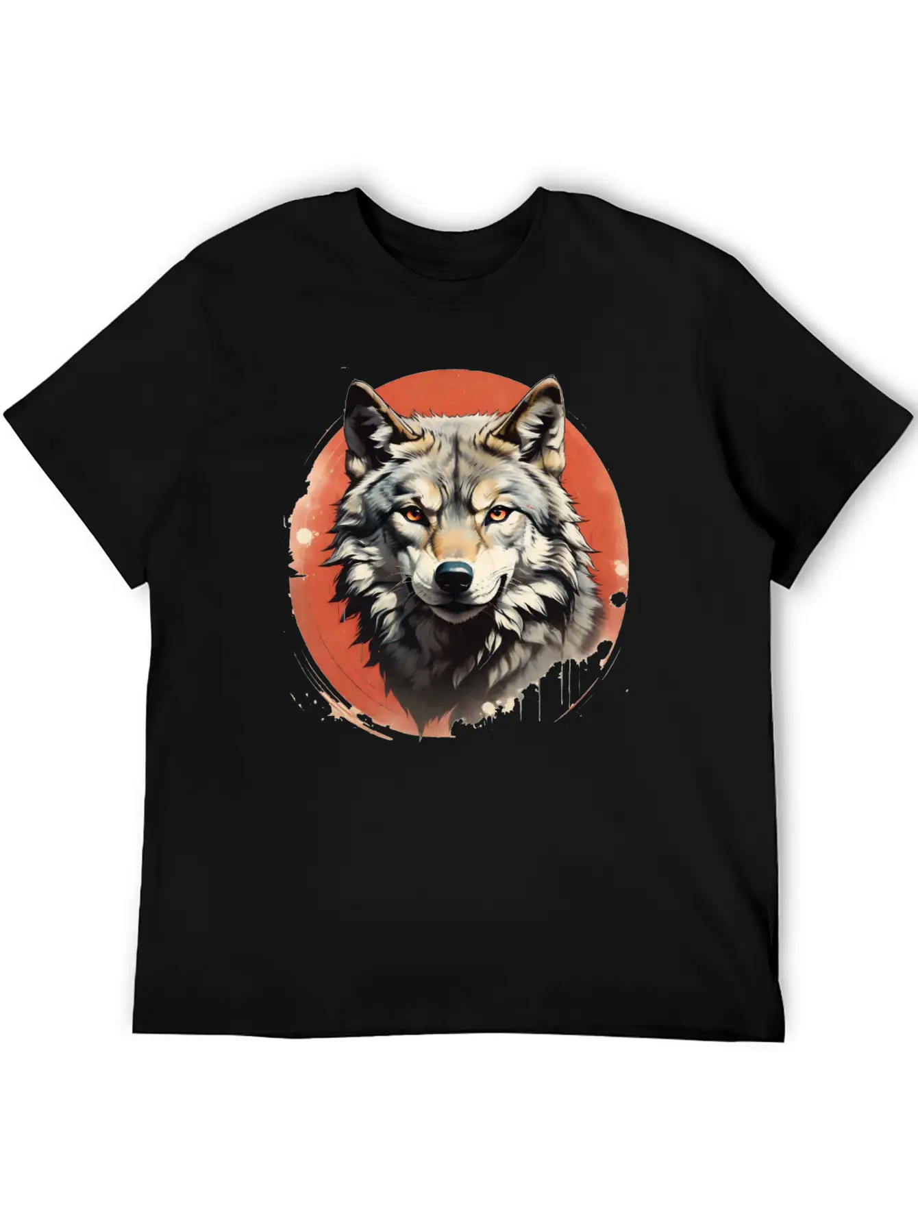 Retro Style Wolf Stylish Everyday T-Shirt – Unisex Basic Cotton Tee