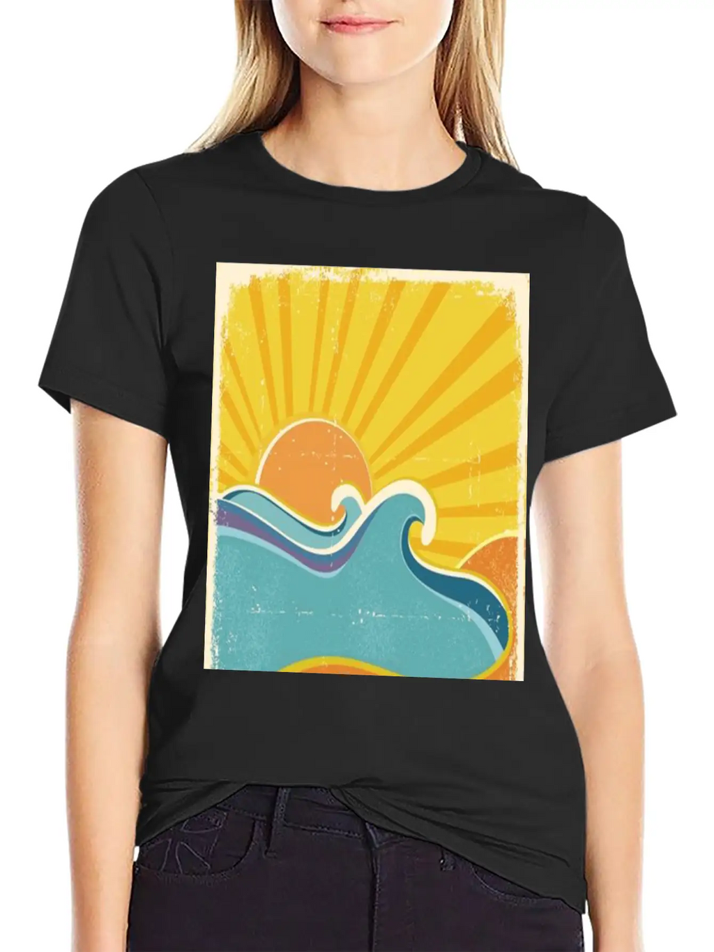Retro Sun Breathable Soft Cotton T-Shirt – Timeless Casual Look