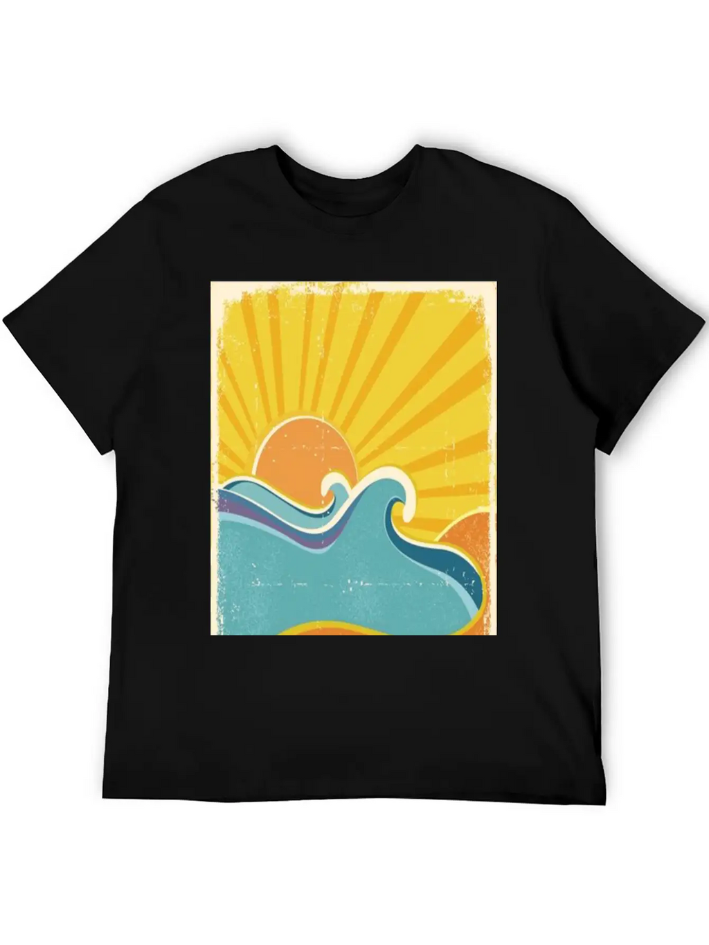 Retro Sun Breathable Soft Cotton T-Shirt – Timeless Casual Look
