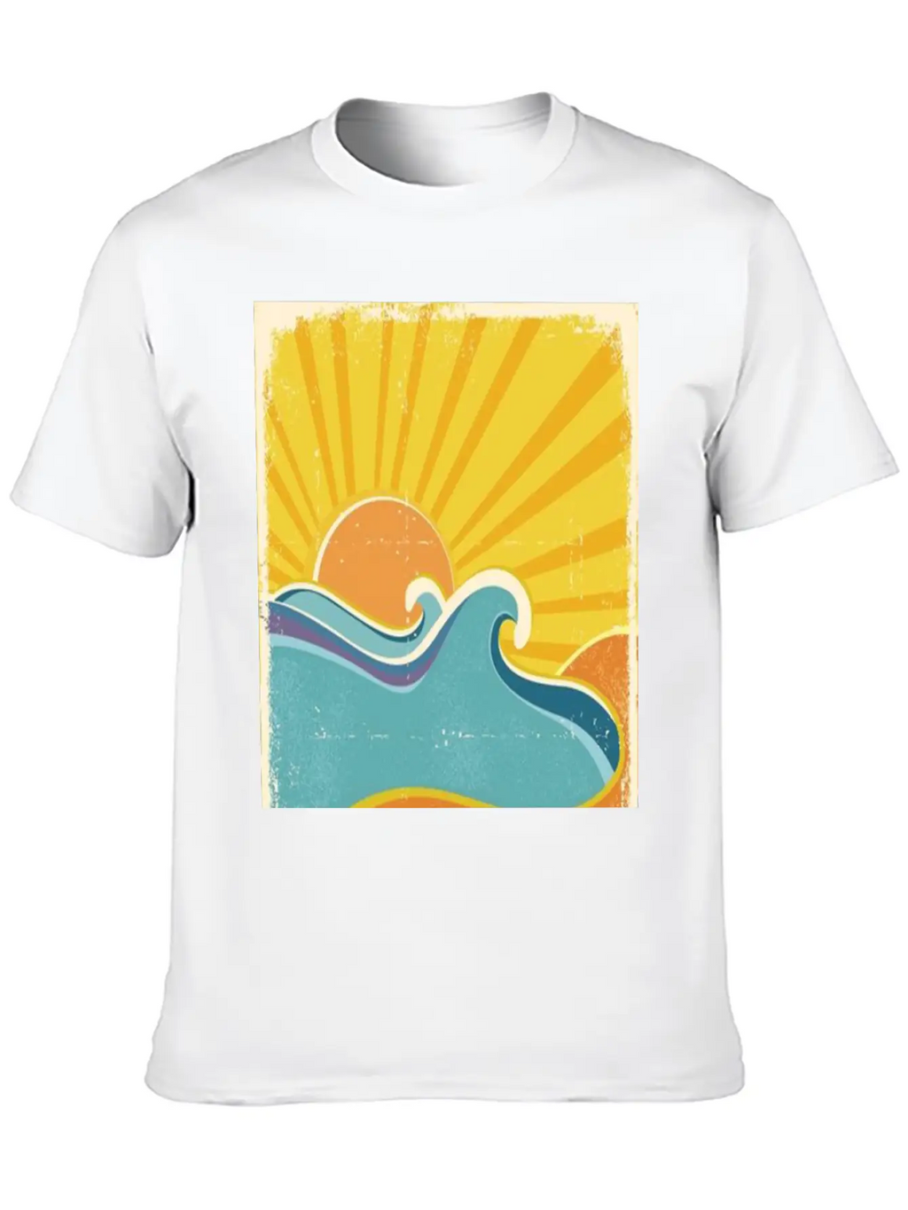 Retro Sun Breathable Soft Cotton T-Shirt – Timeless Casual Look