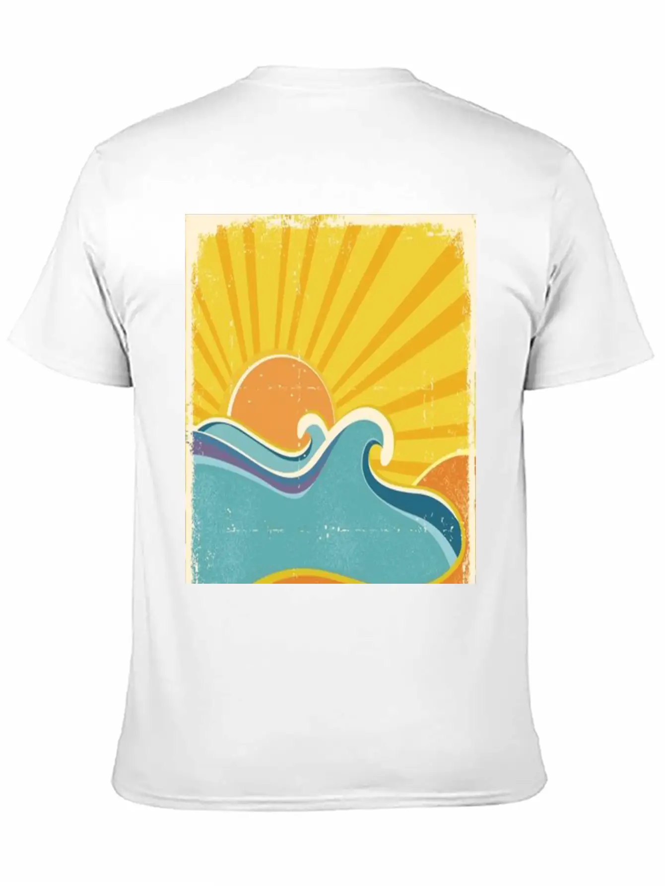 Retro Sun Breathable Soft Cotton T-Shirt – Timeless Casual Look