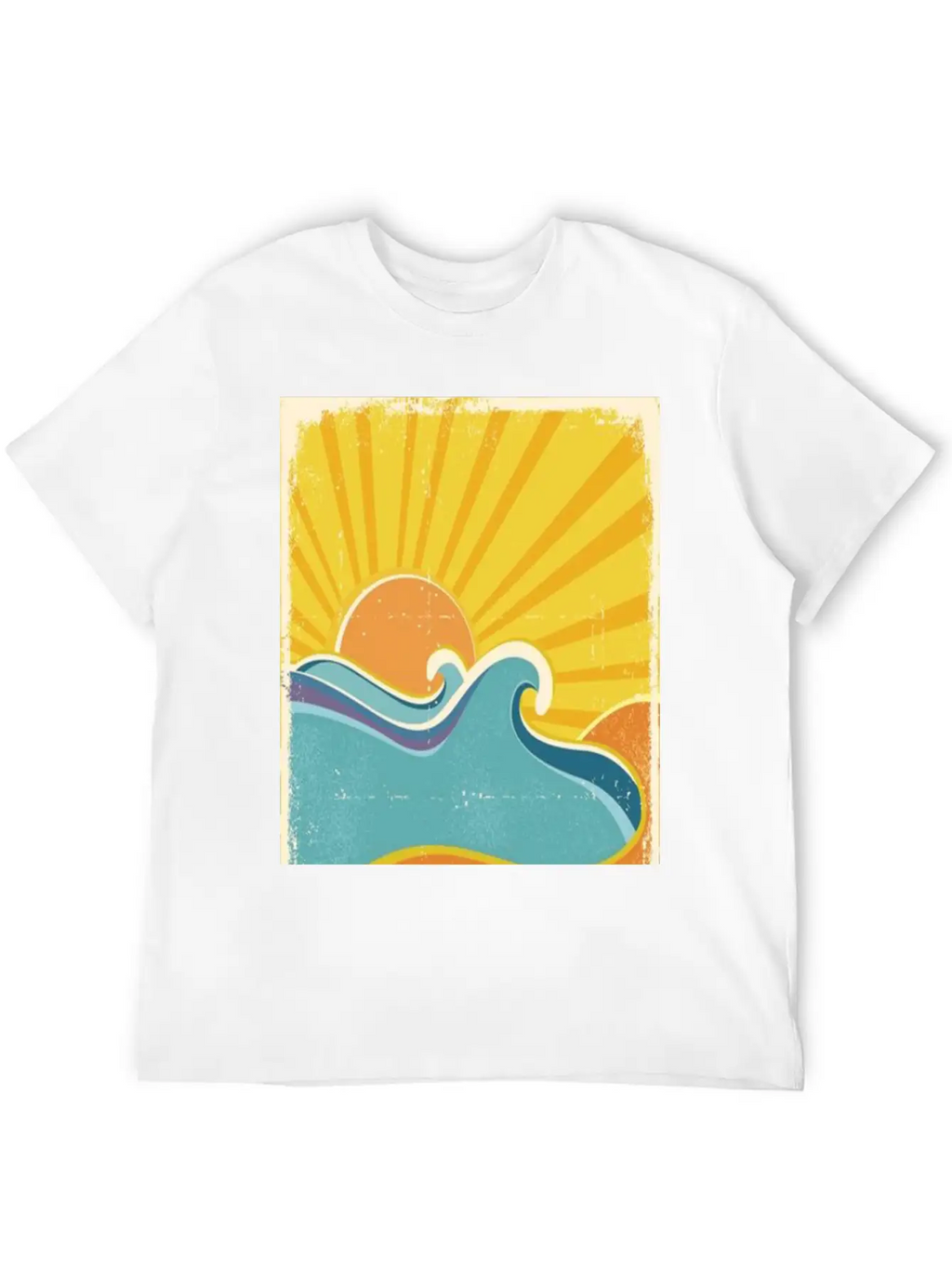 Retro Sun Breathable Soft Cotton T-Shirt – Timeless Casual Look
