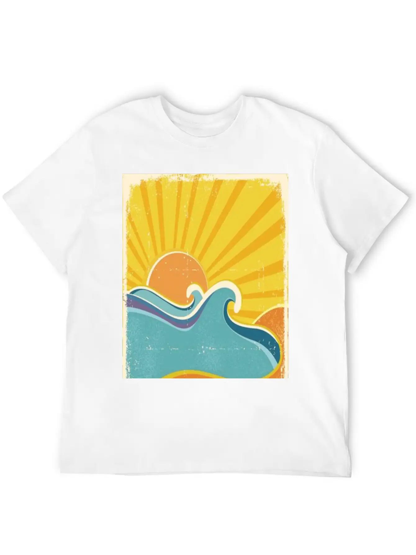 Retro Sun Breathable Soft Cotton T-Shirt – Timeless Casual Look