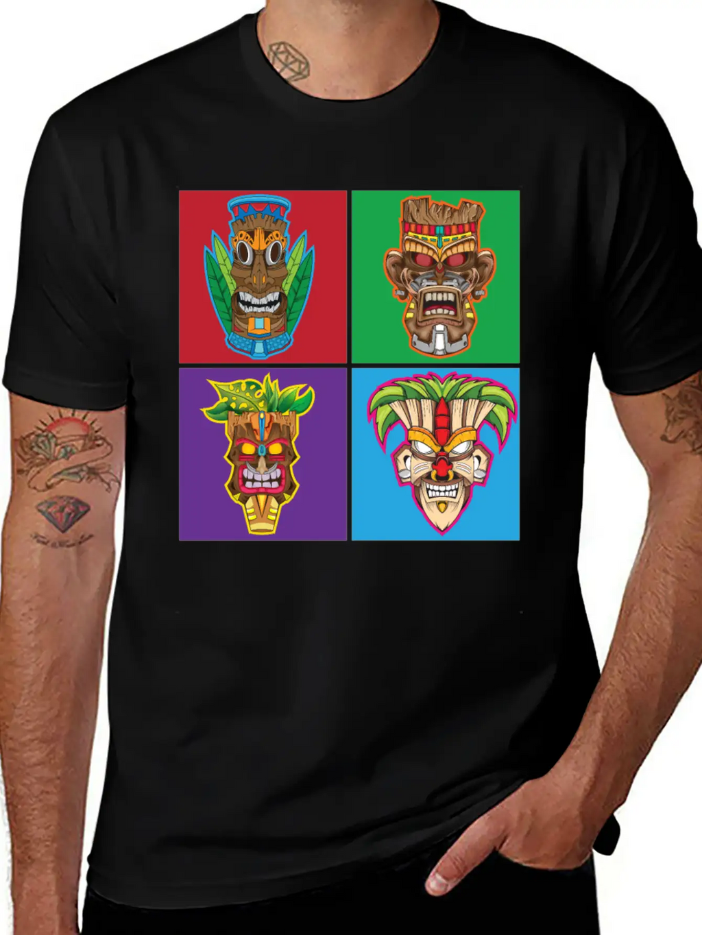 Retro Tiki Hawaii Stylish Everyday T-Shirt – Unisex Basic Cotton Tee