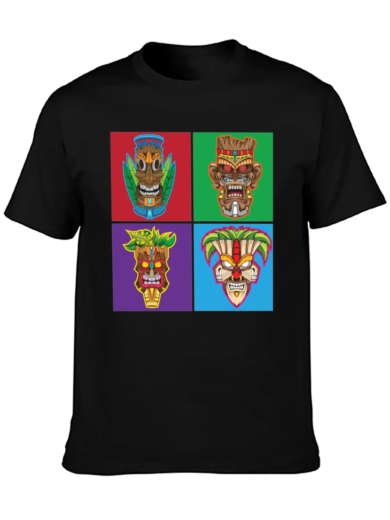 Retro Tiki Hawaii Stylish Everyday T-Shirt – Unisex Basic Cotton Tee