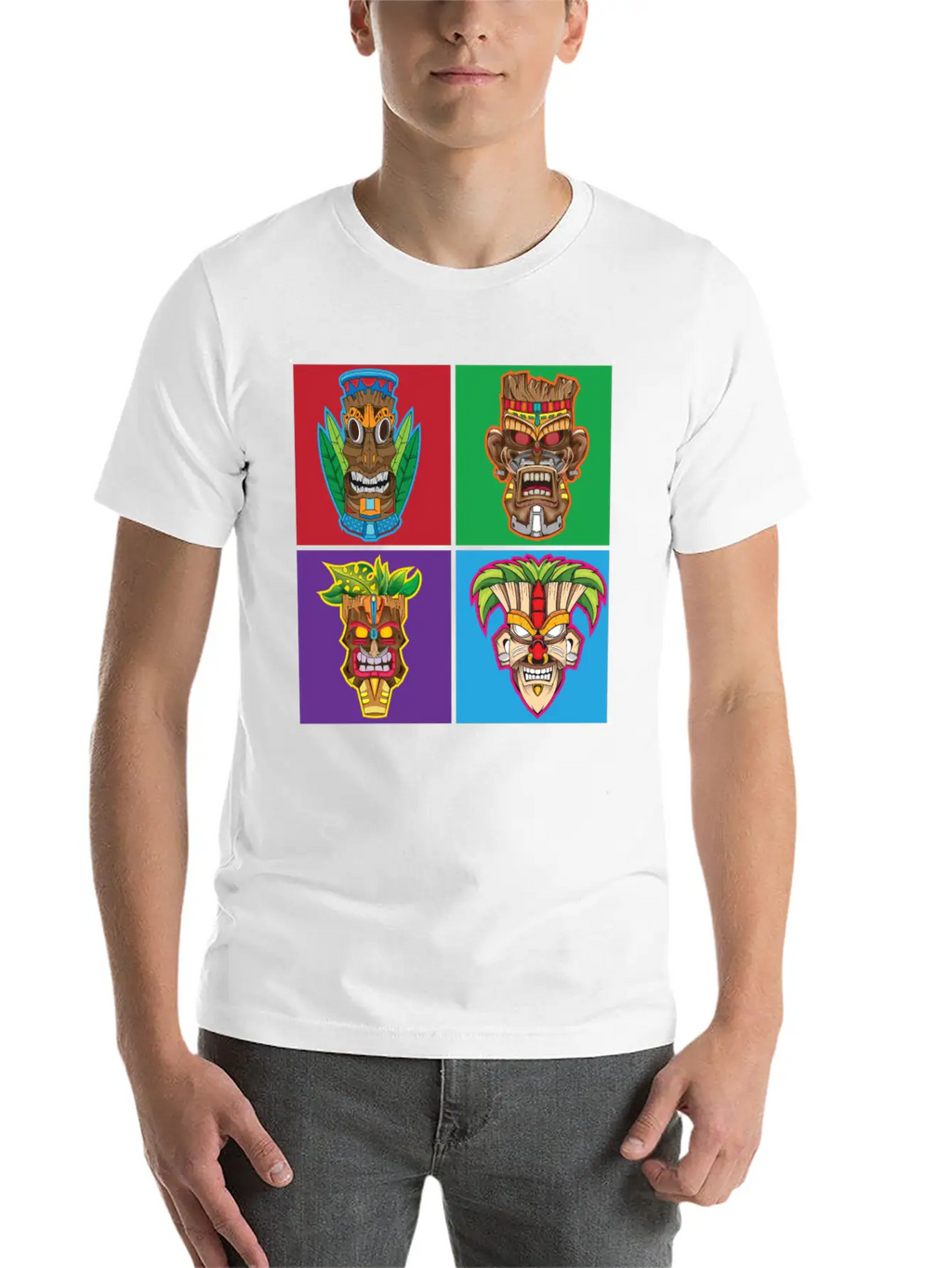 Retro Tiki Hawaii Stylish Everyday T-Shirt – Unisex Basic Cotton Tee