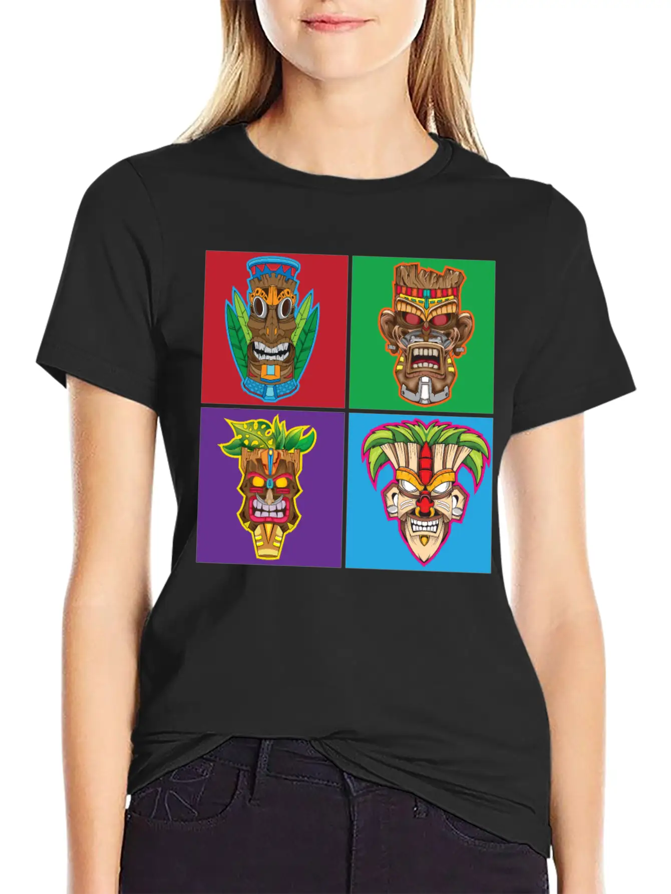 Retro Tiki Hawaii Stylish Everyday T-Shirt – Unisex Basic Cotton Tee