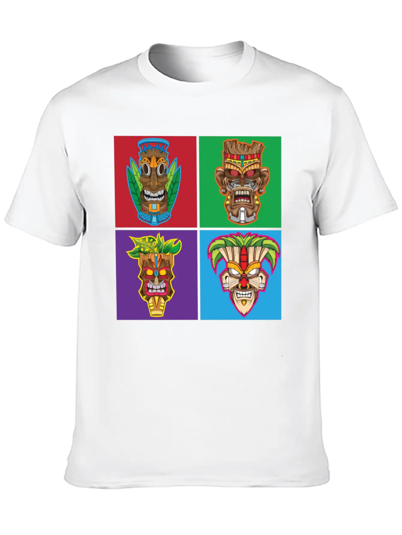 Retro Tiki Hawaii Stylish Everyday T-Shirt – Unisex Basic Cotton Tee