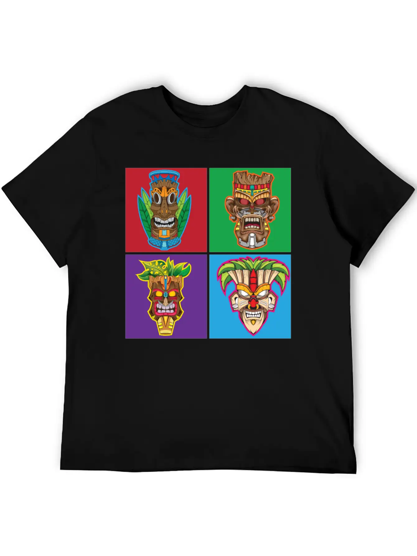 Retro Tiki Hawaii Stylish Everyday T-Shirt – Unisex Basic Cotton Tee