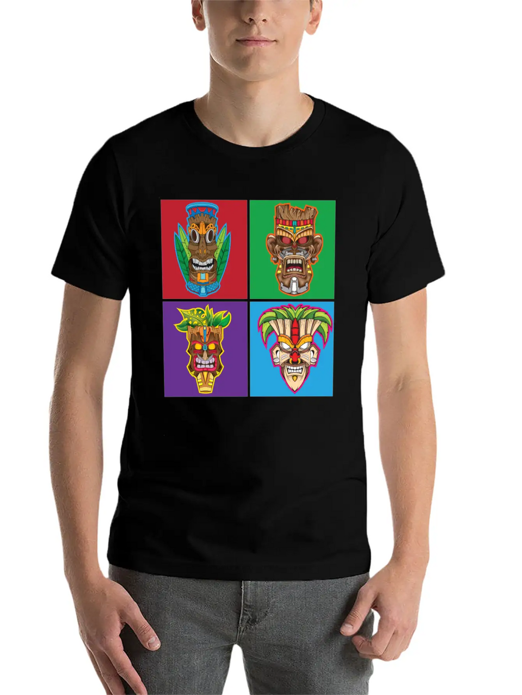 Retro Tiki Hawaii Stylish Everyday T-Shirt – Unisex Basic Cotton Tee