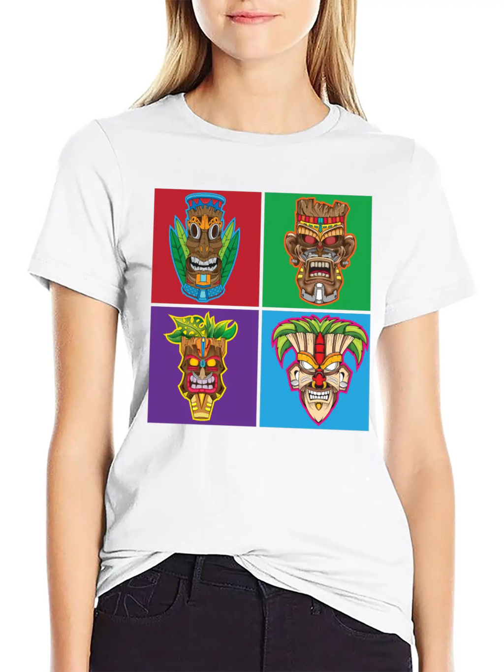 Retro Tiki Hawaii Stylish Everyday T-Shirt – Unisex Basic Cotton Tee
