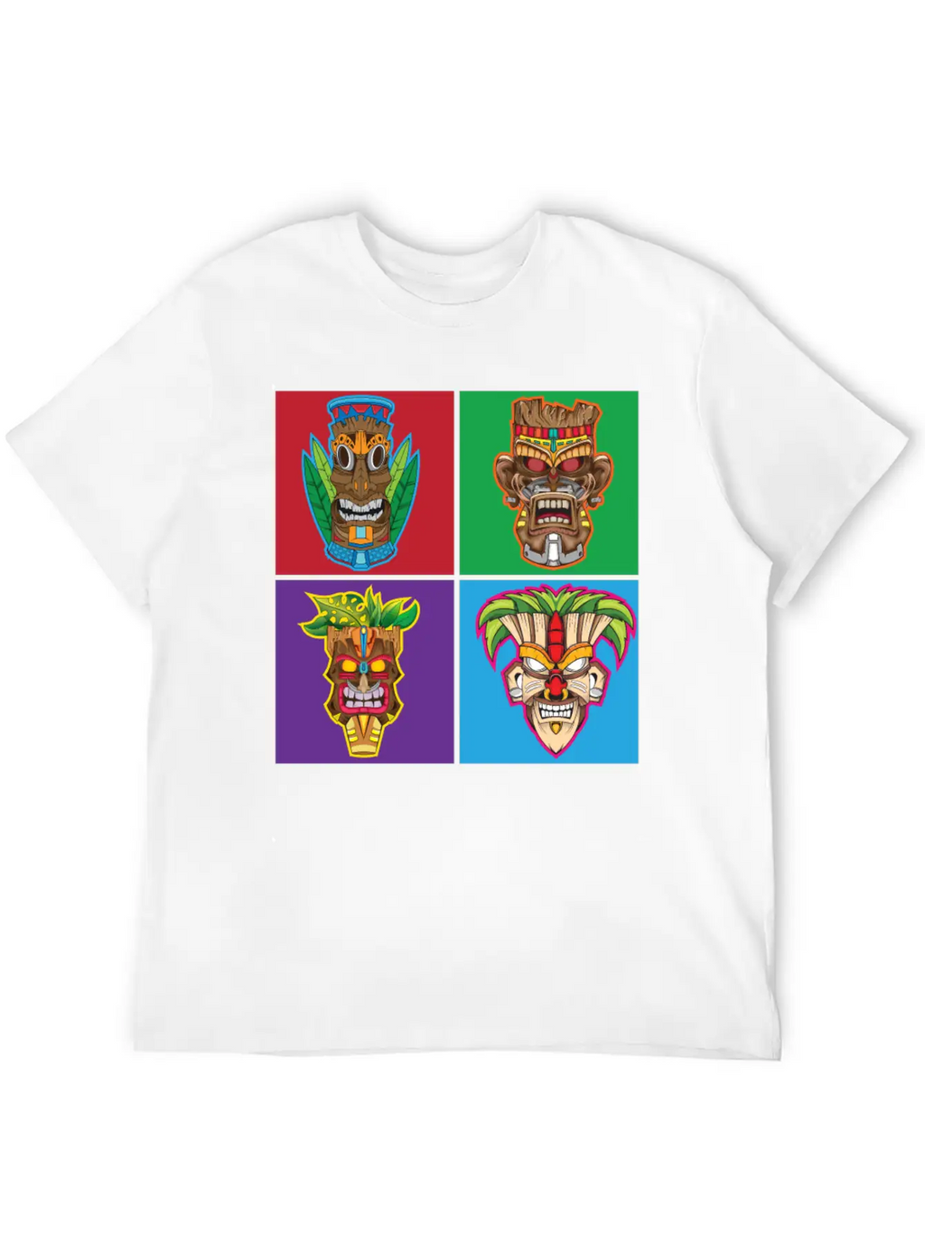 Retro Tiki Hawaii Stylish Everyday T-Shirt – Unisex Basic Cotton Tee