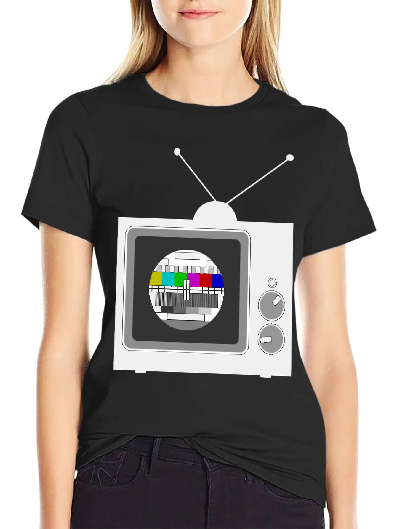 Retro TV Telly Essential Cotton Tee For Daily Outfits – Unisex Style