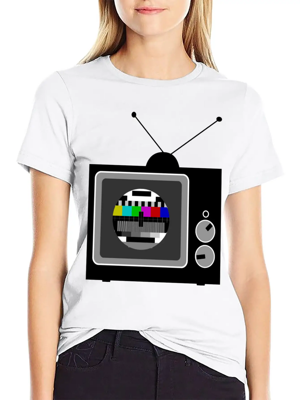 Retro TV Telly Essential Cotton Tee For Daily Outfits – Unisex Style