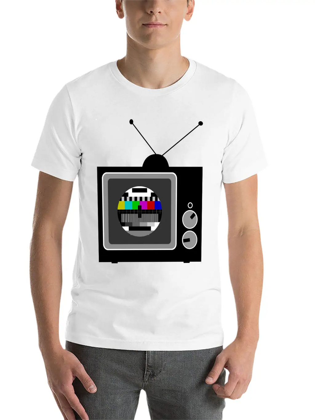 Retro TV Telly Essential Cotton Tee For Daily Outfits – Unisex Style