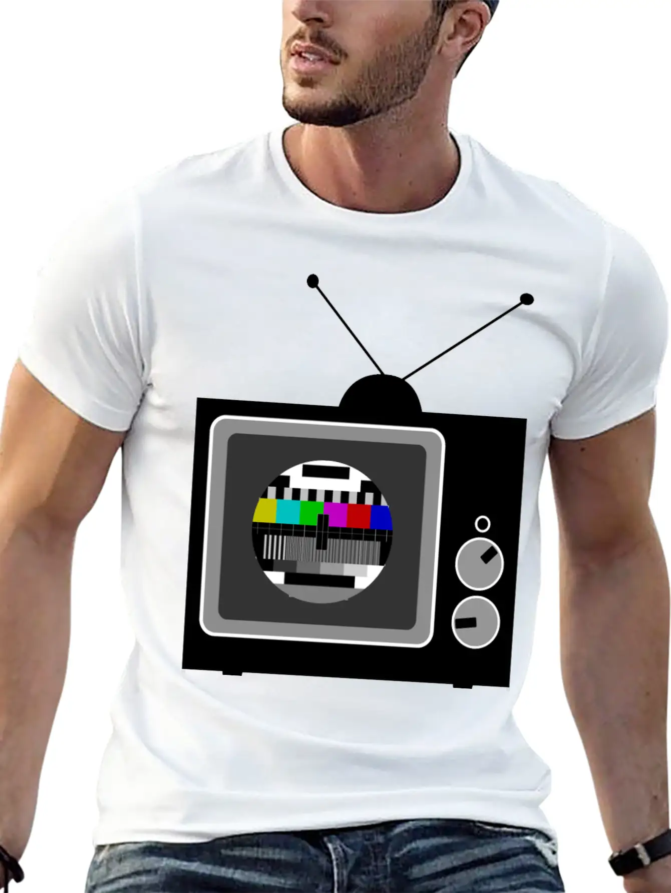 Retro TV Telly Essential Cotton Tee For Daily Outfits – Unisex Style