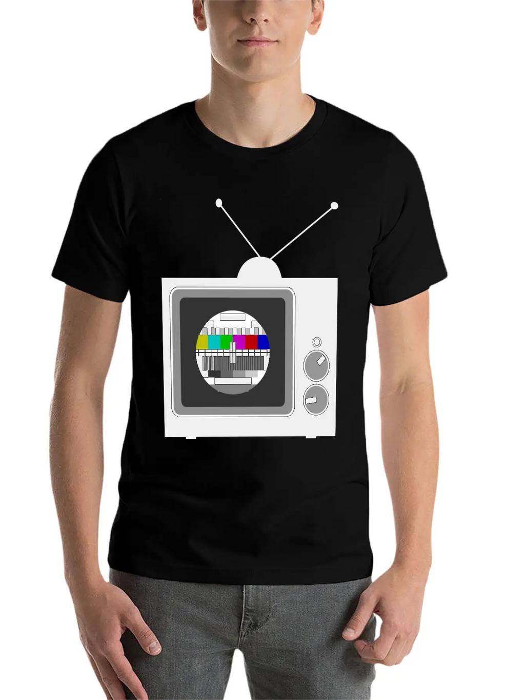 Retro TV Telly Essential Cotton Tee For Daily Outfits – Unisex Style