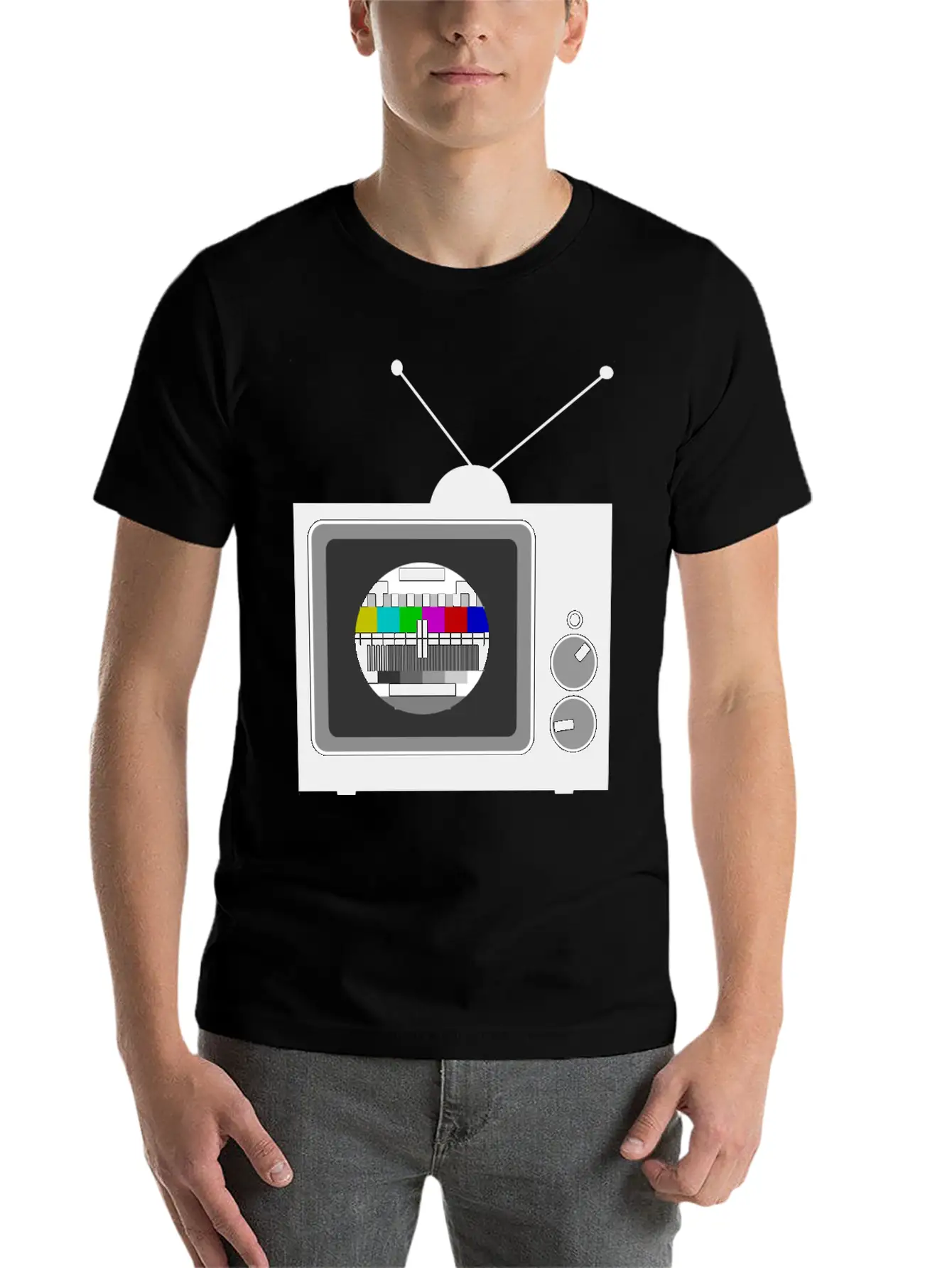 Retro TV Telly Essential Cotton Tee For Daily Outfits – Unisex Style