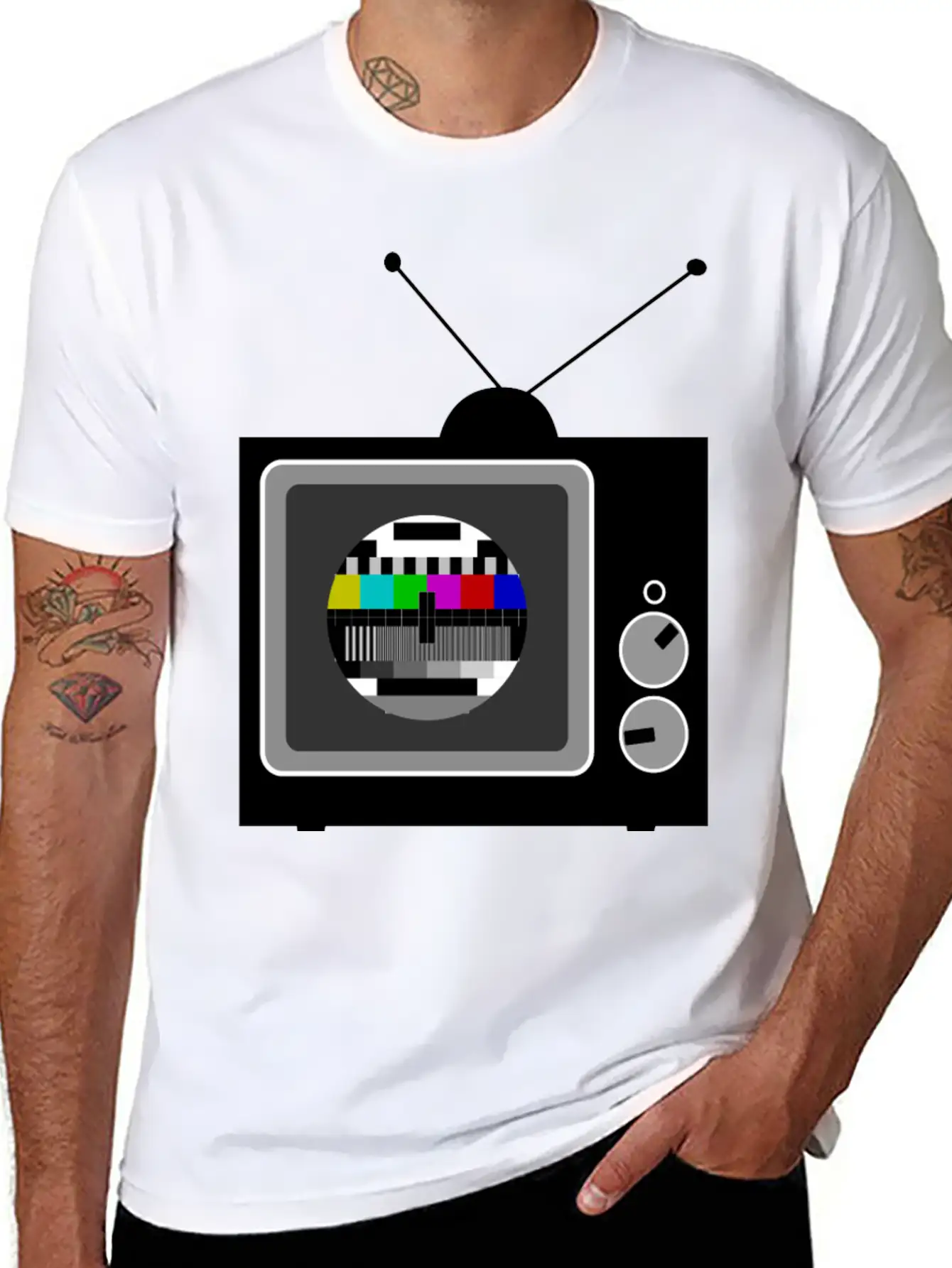 Retro TV Telly Essential Cotton Tee For Daily Outfits – Unisex Style