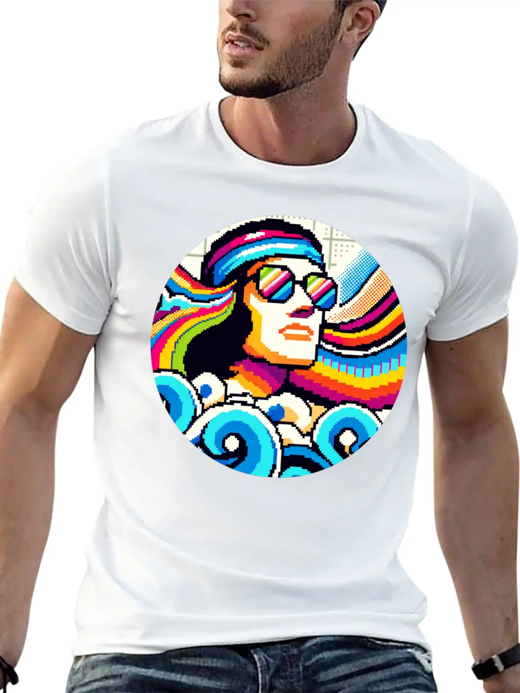Retro Vibes: Groovy Hobbies In Pixel Art Breathable Graphic T-Shirt – Perfect For Casual Days