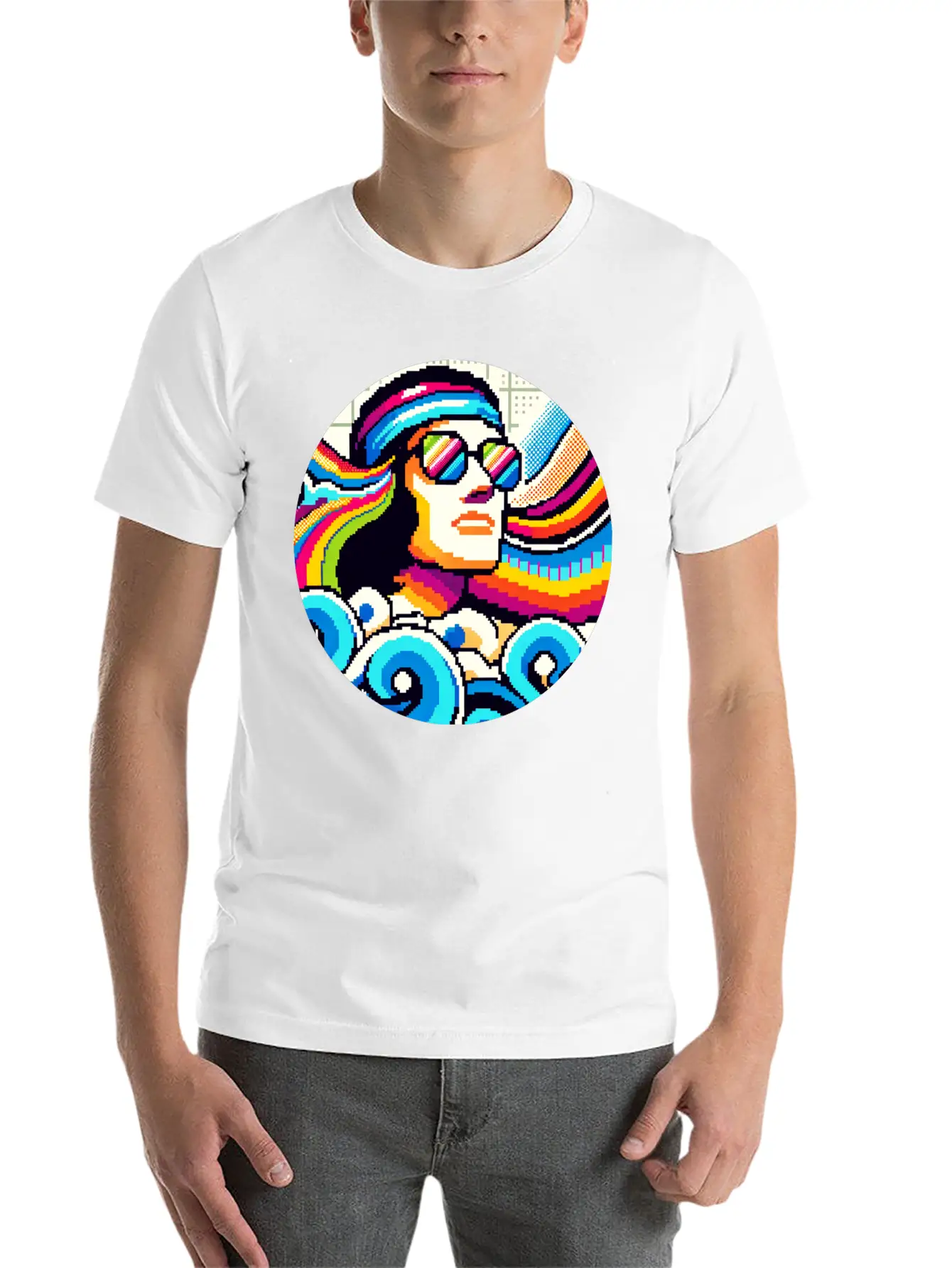 Retro Vibes: Groovy Hobbies In Pixel Art Breathable Graphic T-Shirt – Perfect For Casual Days