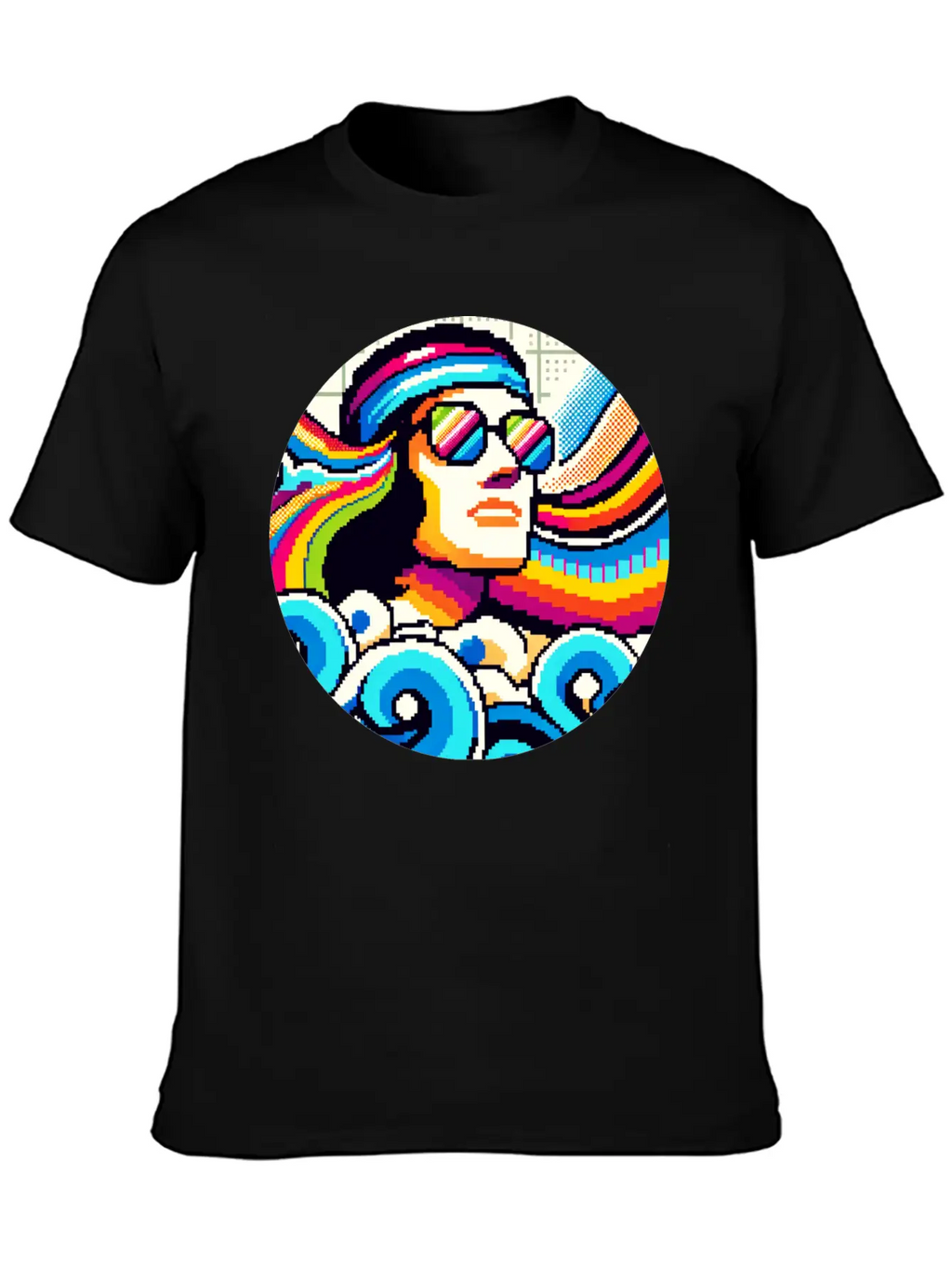 Retro Vibes: Groovy Hobbies In Pixel Art Breathable Graphic T-Shirt – Perfect For Casual Days