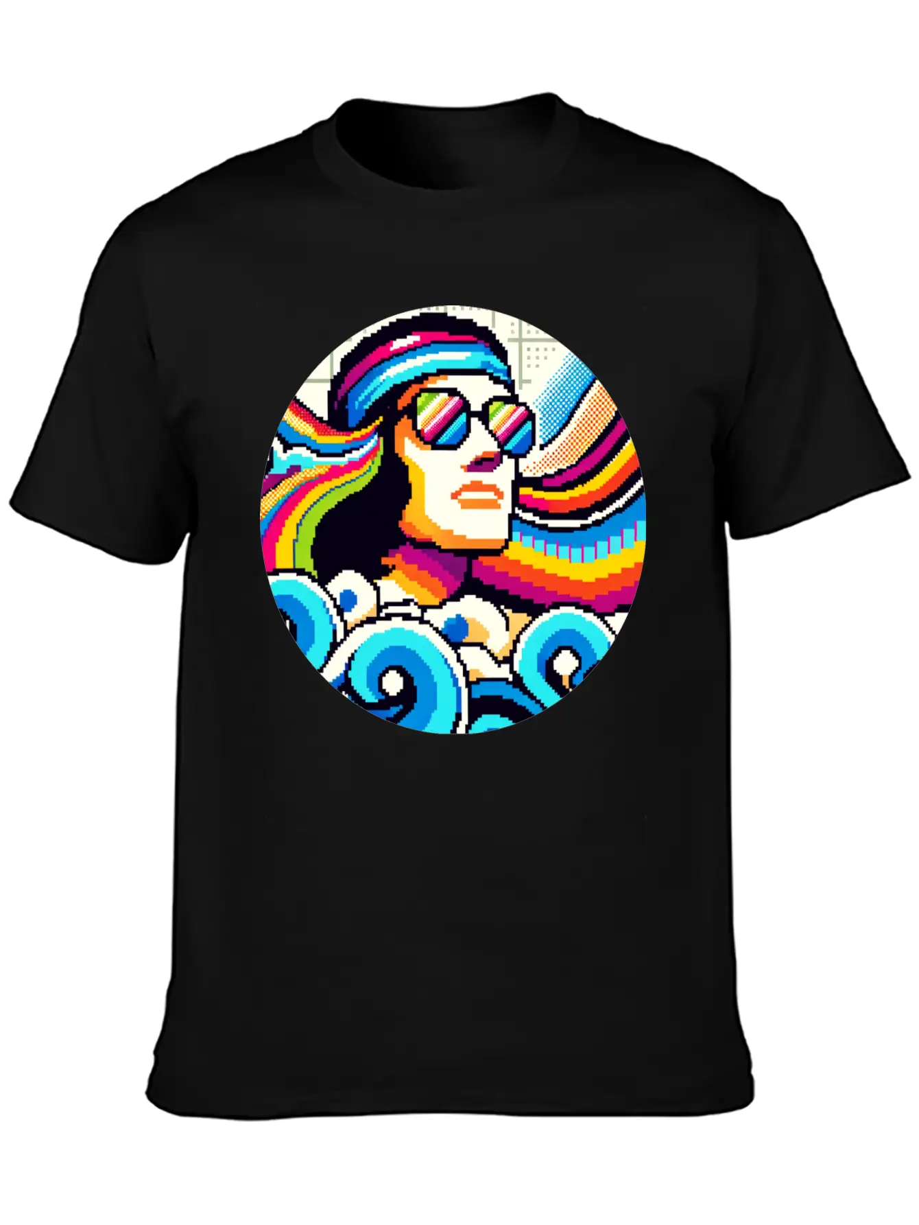 Retro Vibes: Groovy Hobbies In Pixel Art Breathable Graphic T-Shirt – Perfect For Casual Days