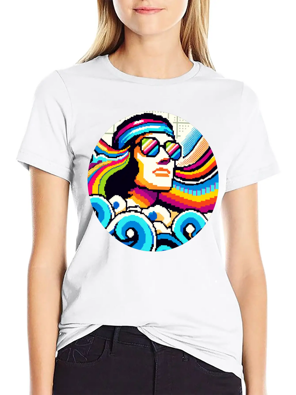 Retro Vibes: Groovy Hobbies In Pixel Art Breathable Graphic T-Shirt – Perfect For Casual Days