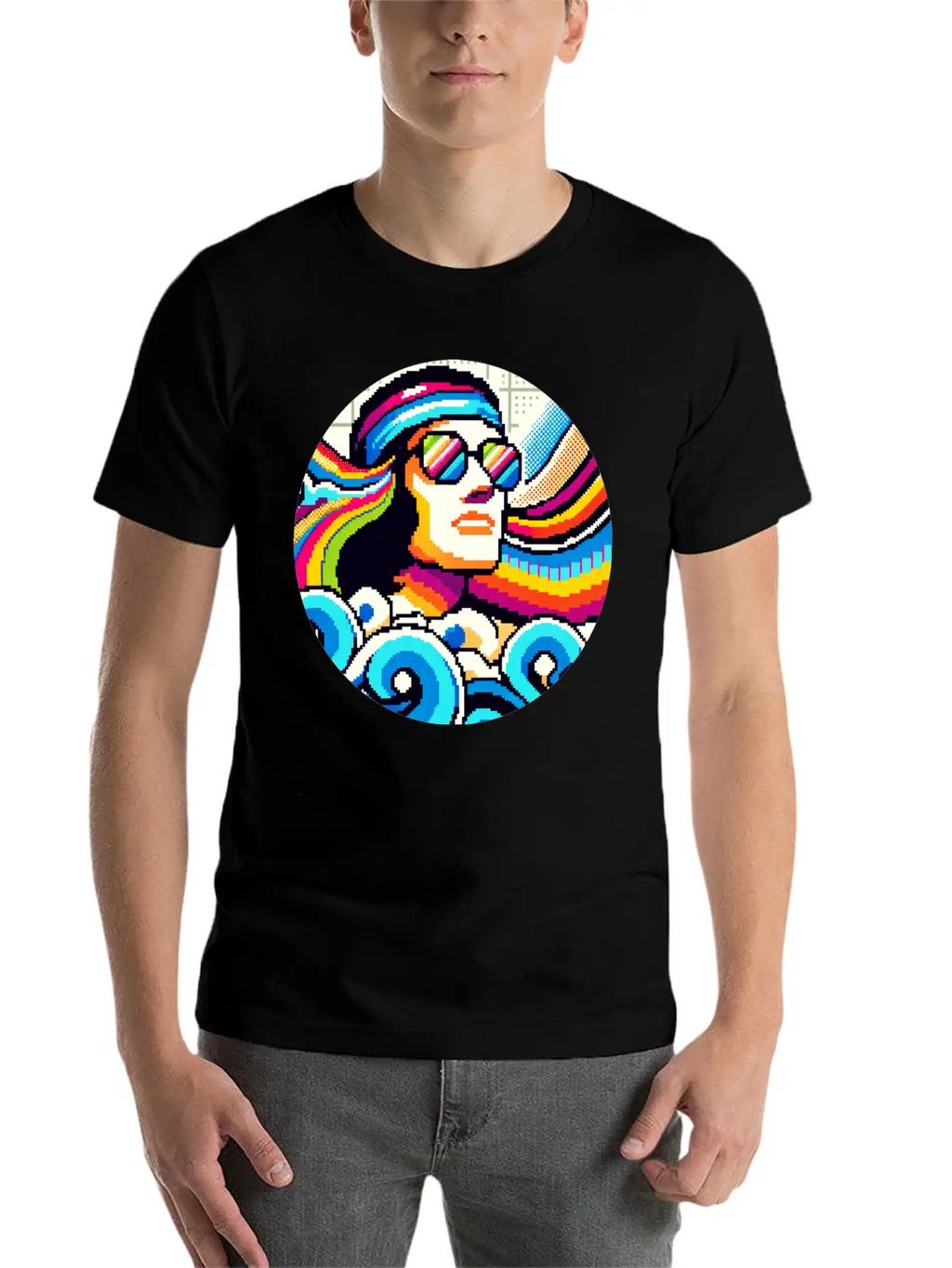 Retro Vibes: Groovy Hobbies In Pixel Art Breathable Graphic T-Shirt – Perfect For Casual Days