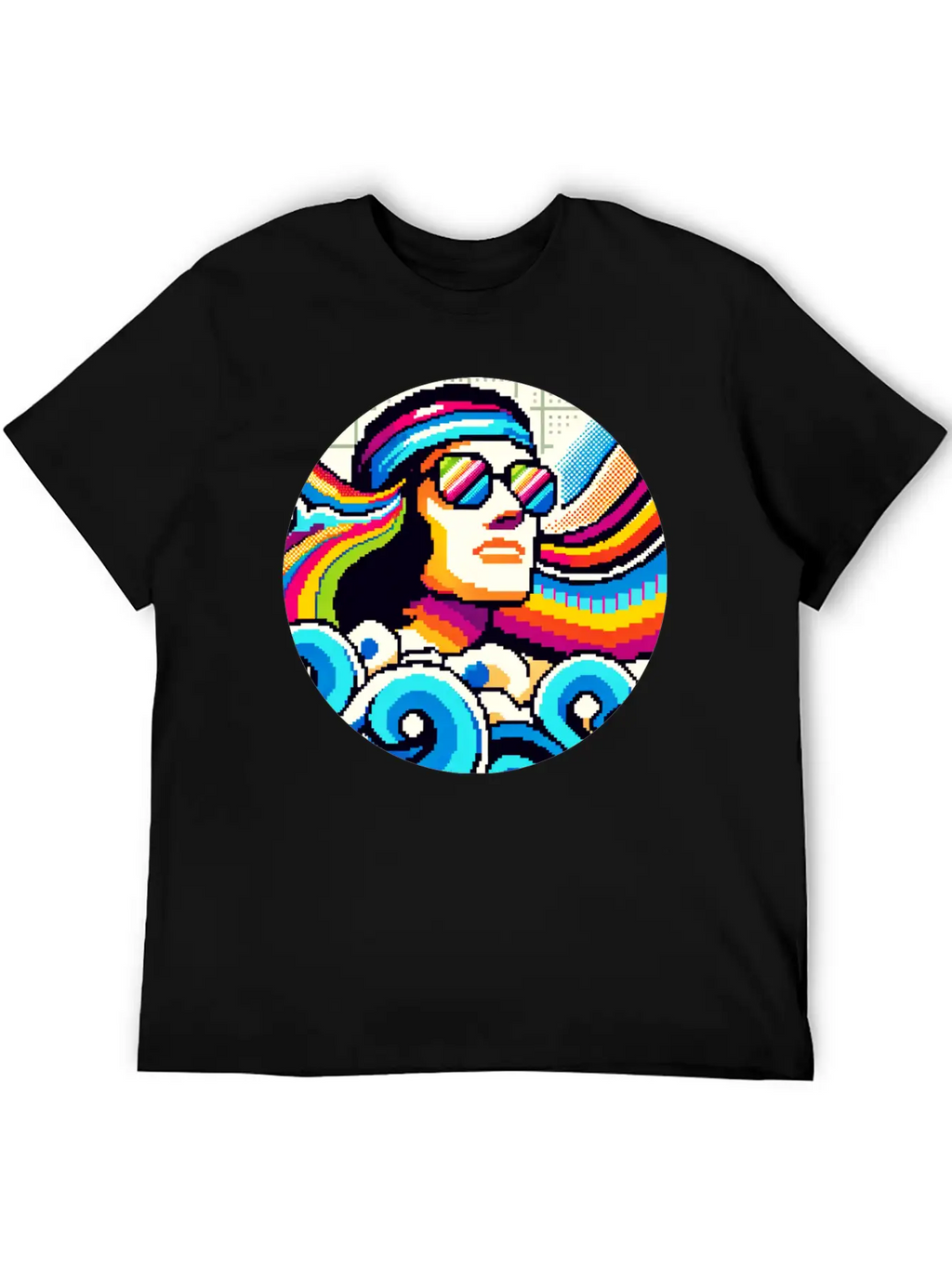 Retro Vibes: Groovy Hobbies In Pixel Art Breathable Graphic T-Shirt – Perfect For Casual Days