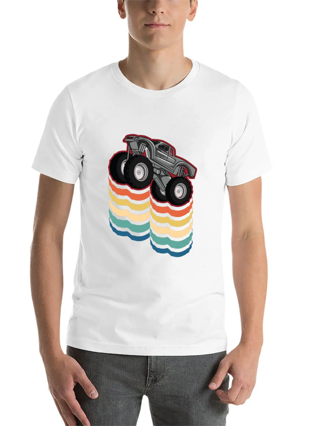 Retro Vintage Monster Truck... Monster Truck Breathable Graphic T-Shirt – Perfect For Casual Days