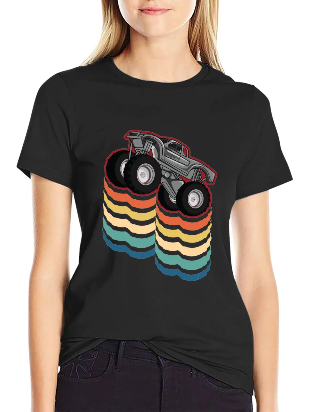 Retro Vintage Monster Truck... Monster Truck Breathable Graphic T-Shirt – Perfect For Casual Days