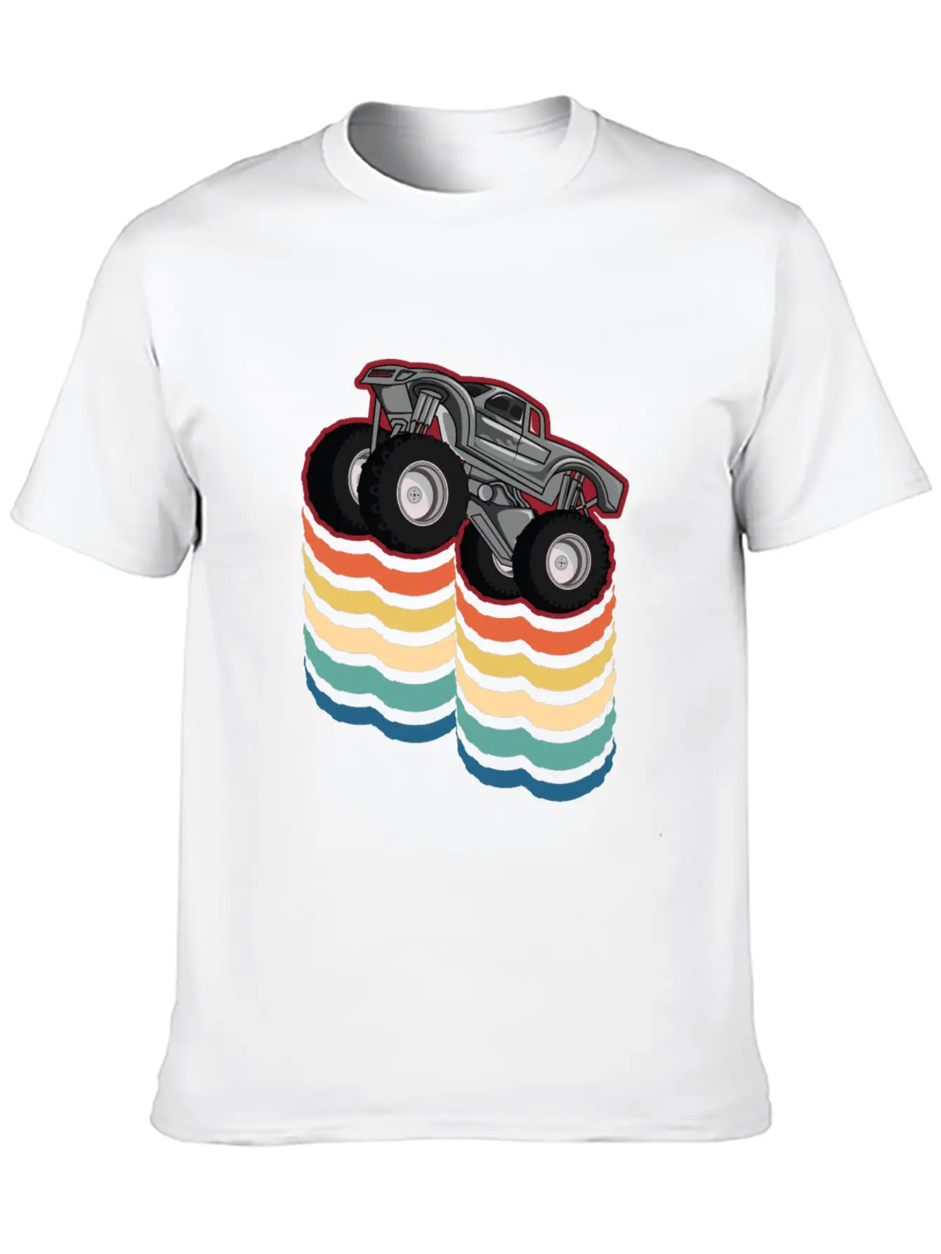 Retro Vintage Monster Truck... Monster Truck Breathable Graphic T-Shirt – Perfect For Casual Days
