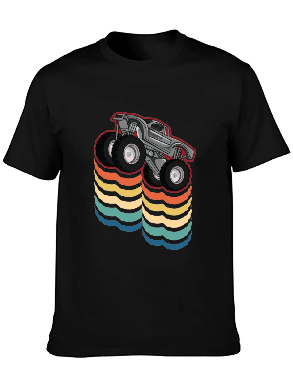Retro Vintage Monster Truck... Monster Truck Breathable Graphic T-Shirt – Perfect For Casual Days