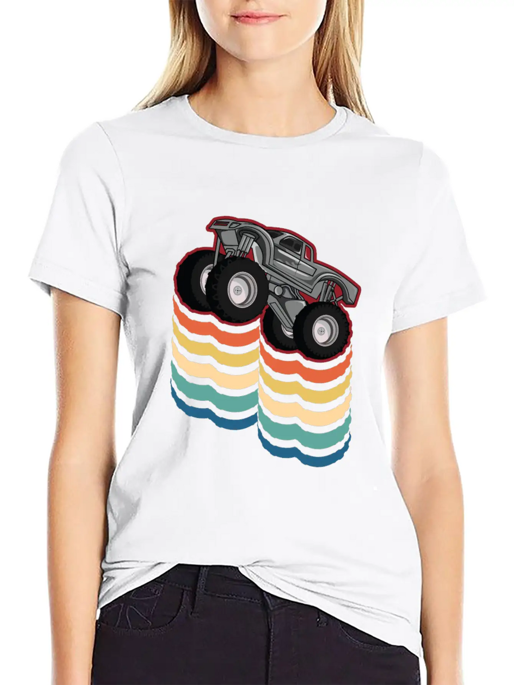 Retro Vintage Monster Truck... Monster Truck Breathable Graphic T-Shirt – Perfect For Casual Days
