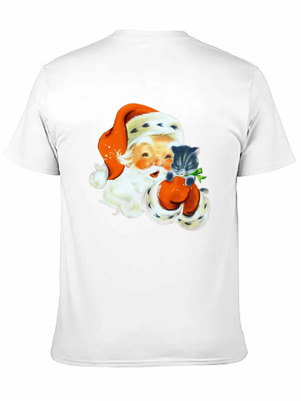 Retro Vintage Pink Santa Claus Christmas Breathable Graphic T-Shirt – Perfect For Casual Days