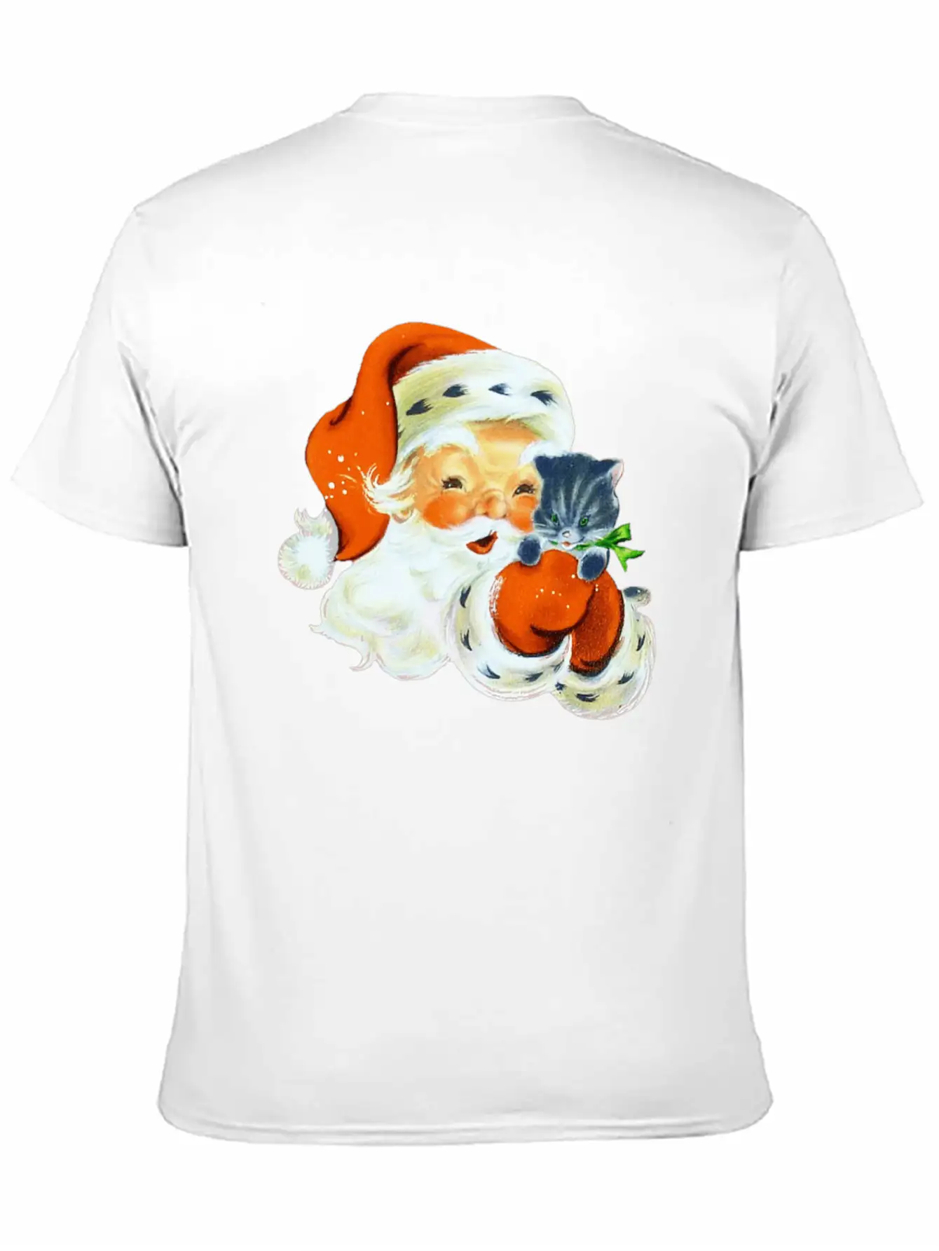 Retro Vintage Pink Santa Claus Christmas Breathable Graphic T-Shirt – Perfect For Casual Days