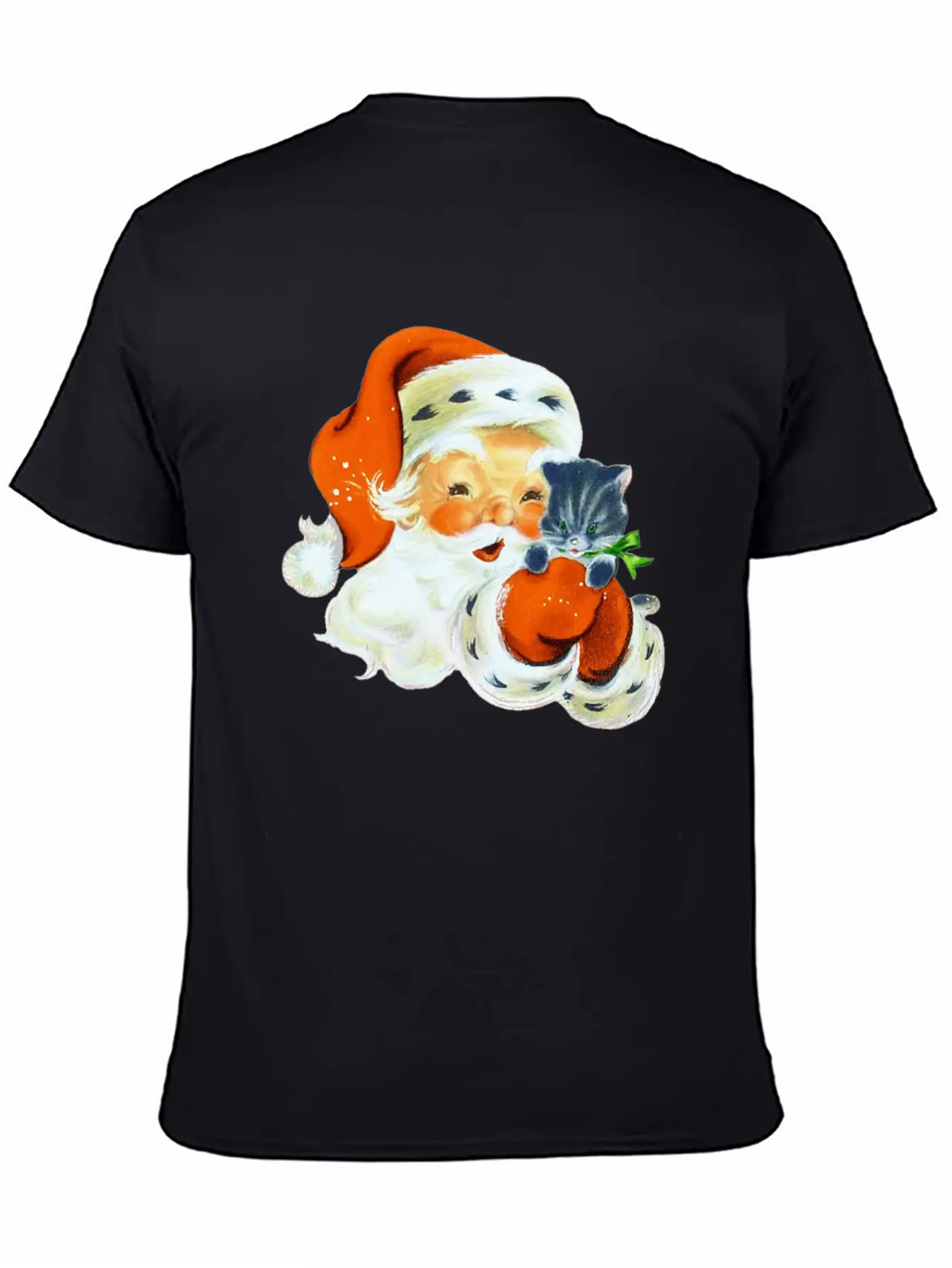 Retro Vintage Pink Santa Claus Christmas Breathable Graphic T-Shirt – Perfect For Casual Days