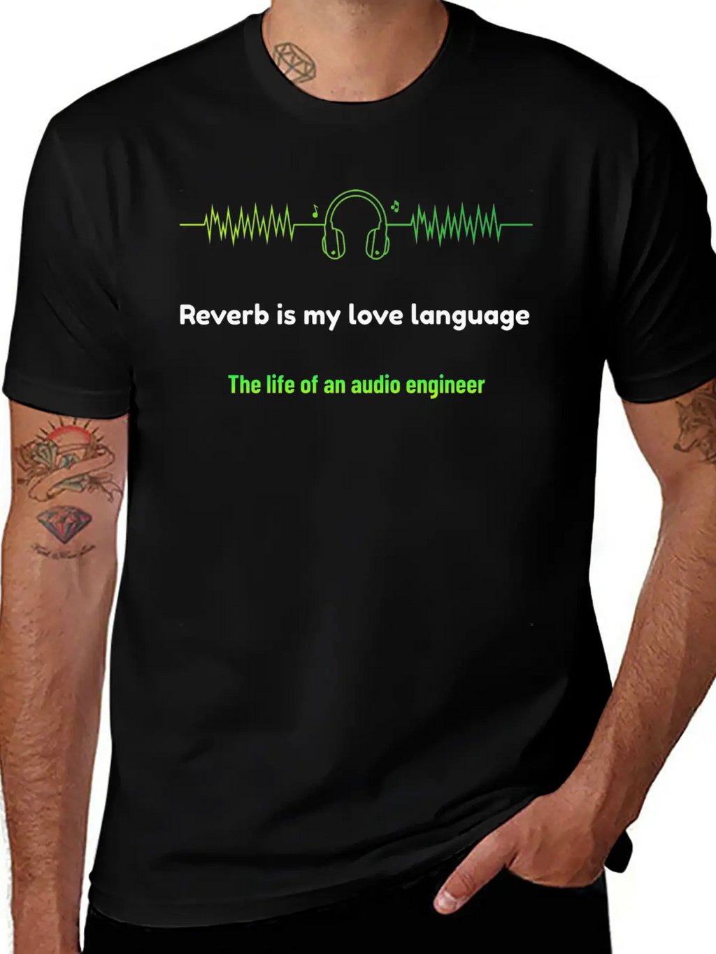 Reverb Is My Love Language Audio Engineer Basic Graphic T-Shirt – Daily Comfort In Soft Cotton