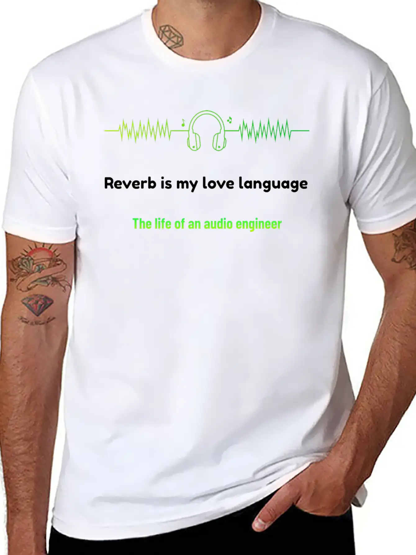Reverb Is My Love Language Audio Engineer Basic Graphic T-Shirt – Daily Comfort In Soft Cotton